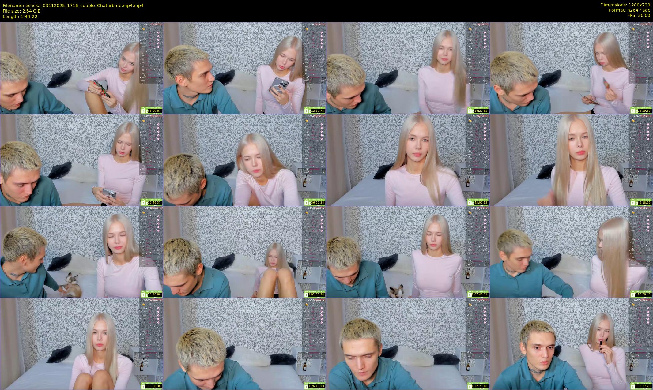 eshcka — 105 minute Chaturbate couple cam show recording, 720p, Nov 3, 2025
