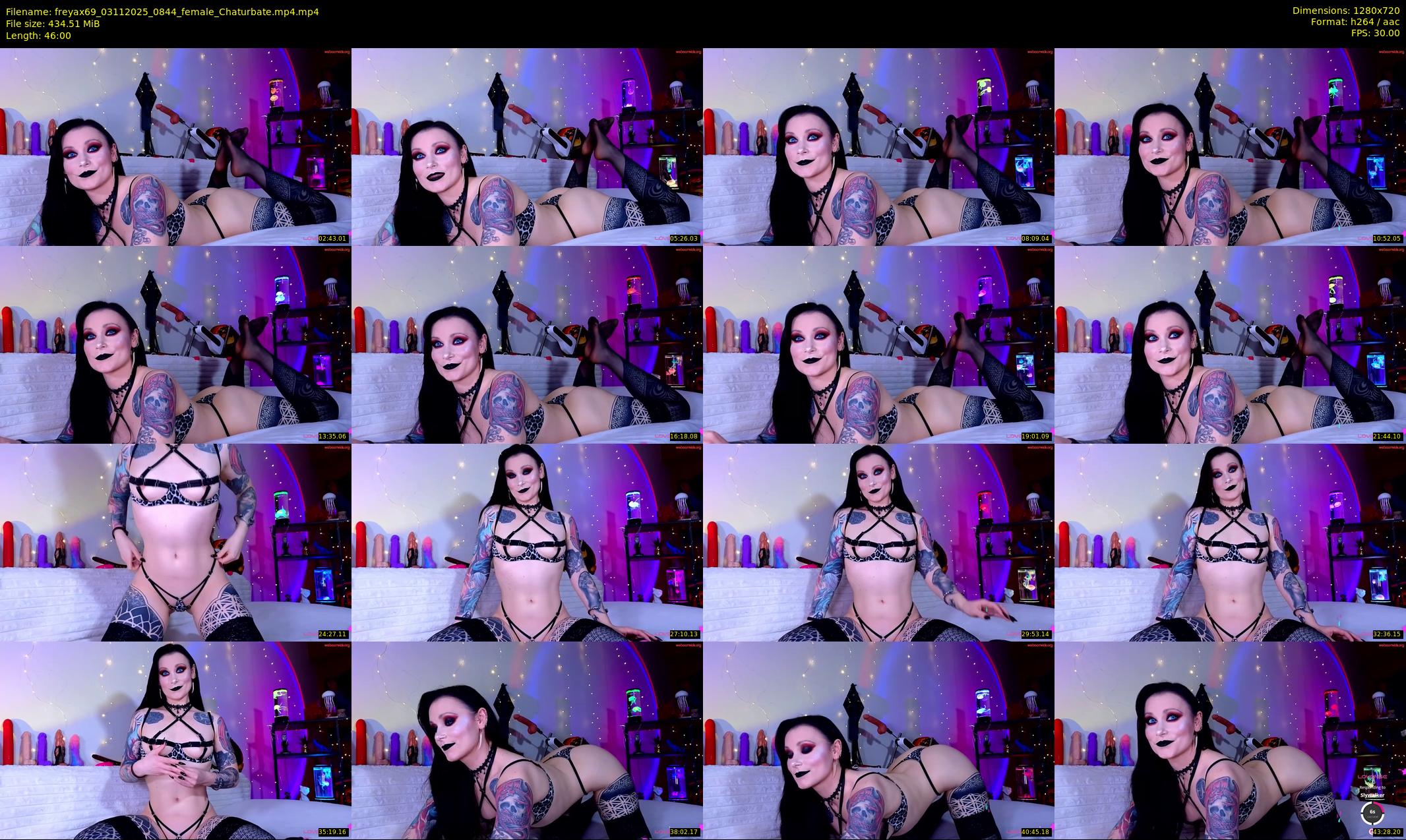 freyax69 — 46 minute Chaturbate female cam show recording, 720p, Nov 3, 2025