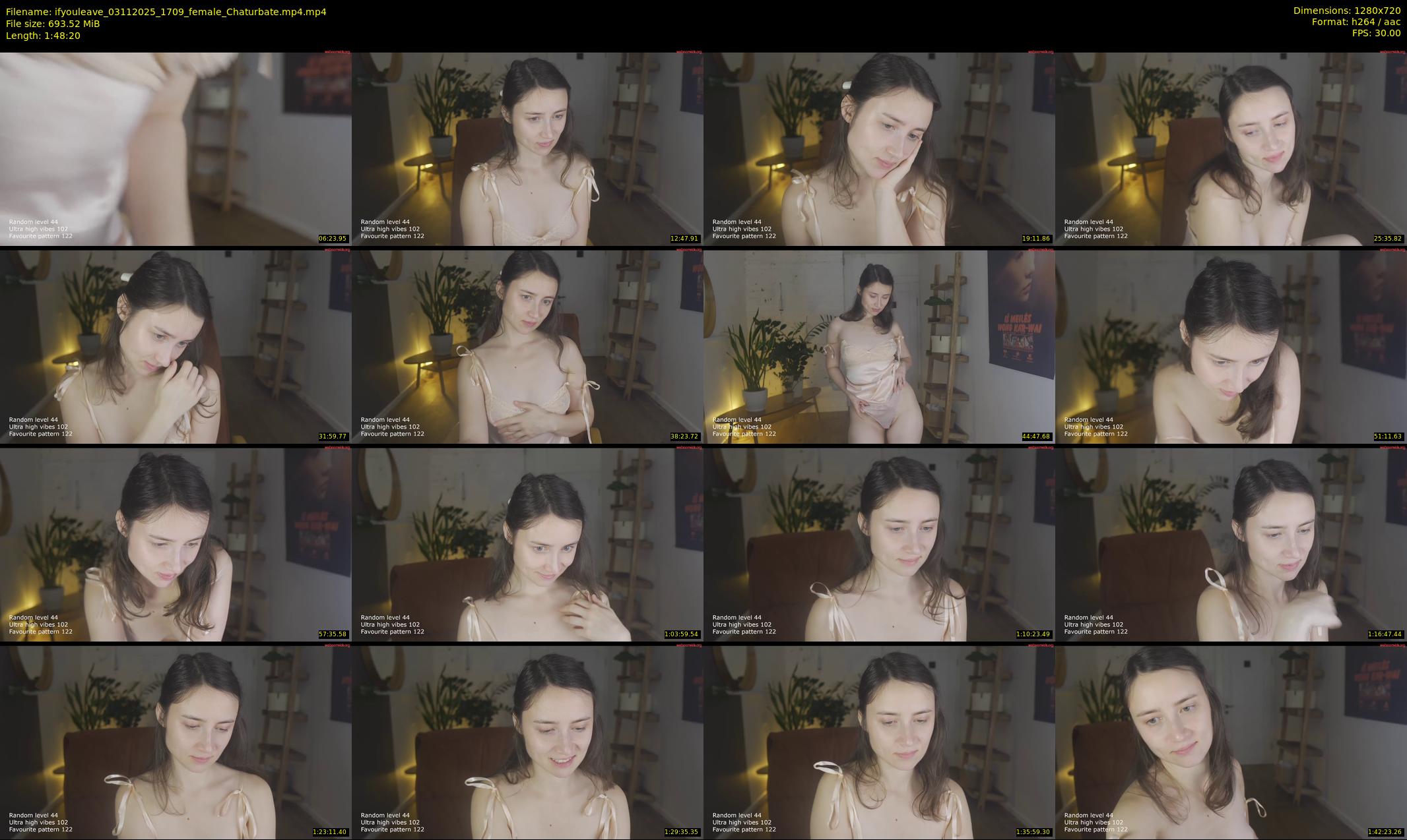 ifyouleave — 109 minute Chaturbate female cam show recording, 720p, Nov 3, 2025