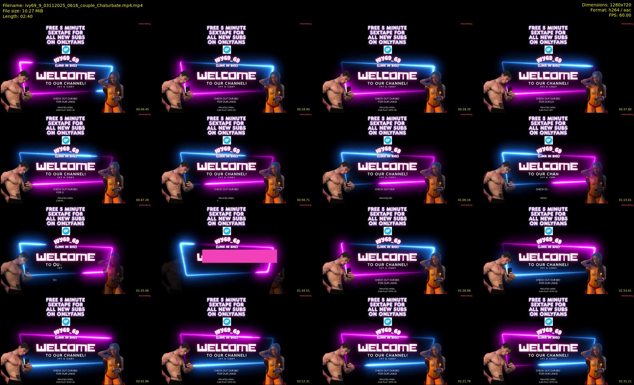 ivy69_9 — 3 minute Chaturbate couple cam show recording, 720p, Nov 3, 2025