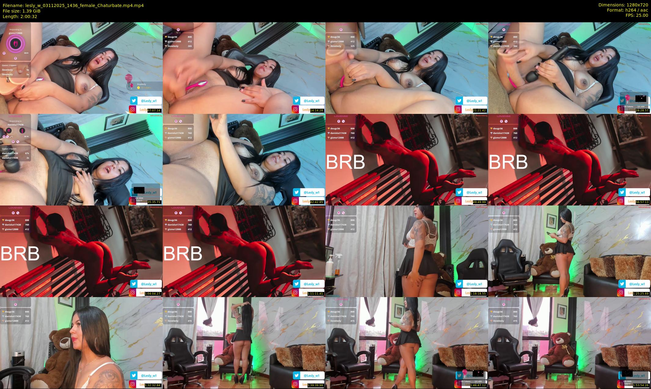 lesly_w — 121 minute Chaturbate female cam show recording, 720p, Nov 3, 2025