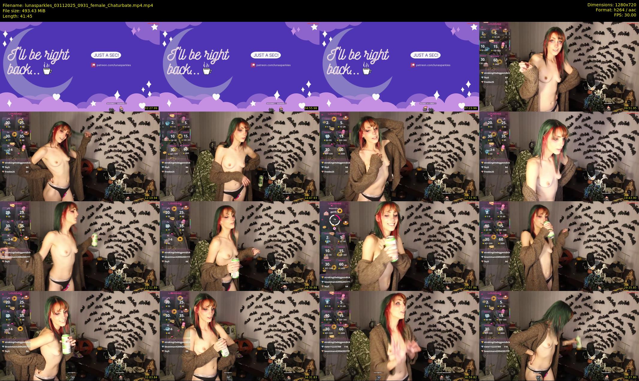 lunasparkles — 42 minute Chaturbate female cam show recording, 720p, Nov 3, 2025