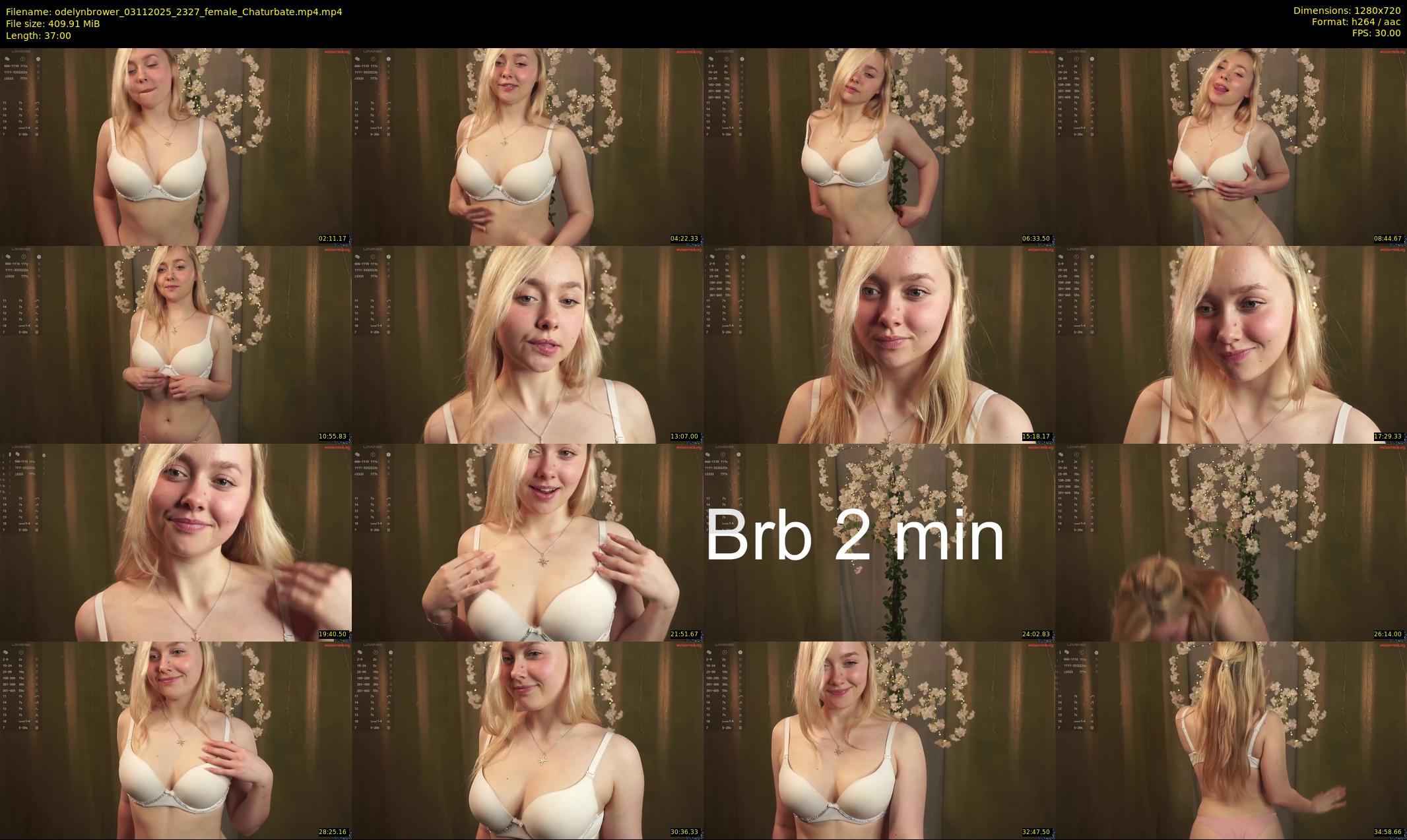 odelynbrower — 37 minute Chaturbate female cam show recording, 720p, Nov 3, 2025