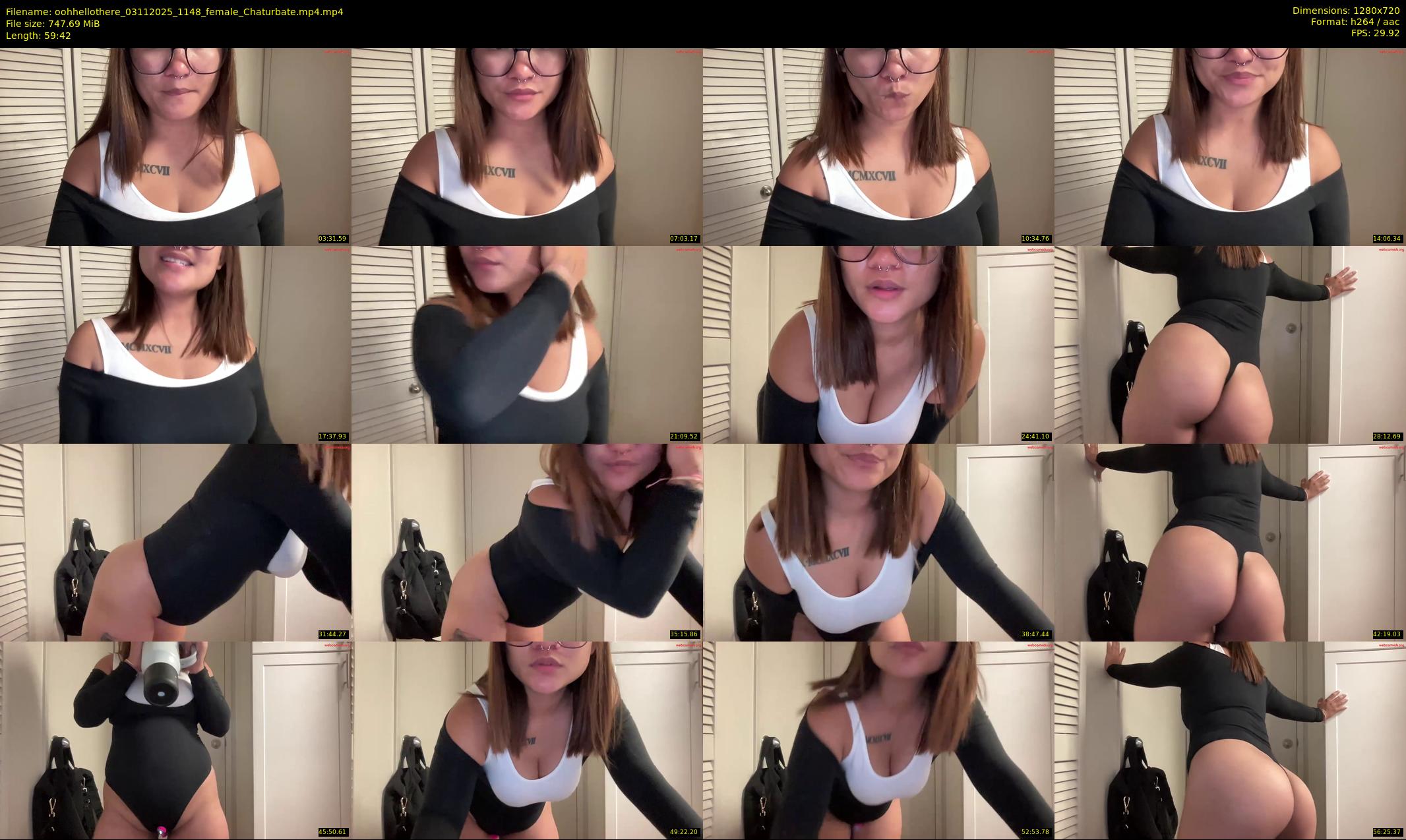oohhellothere — 60 minute Chaturbate female cam show recording, 720p, Nov 3, 2025