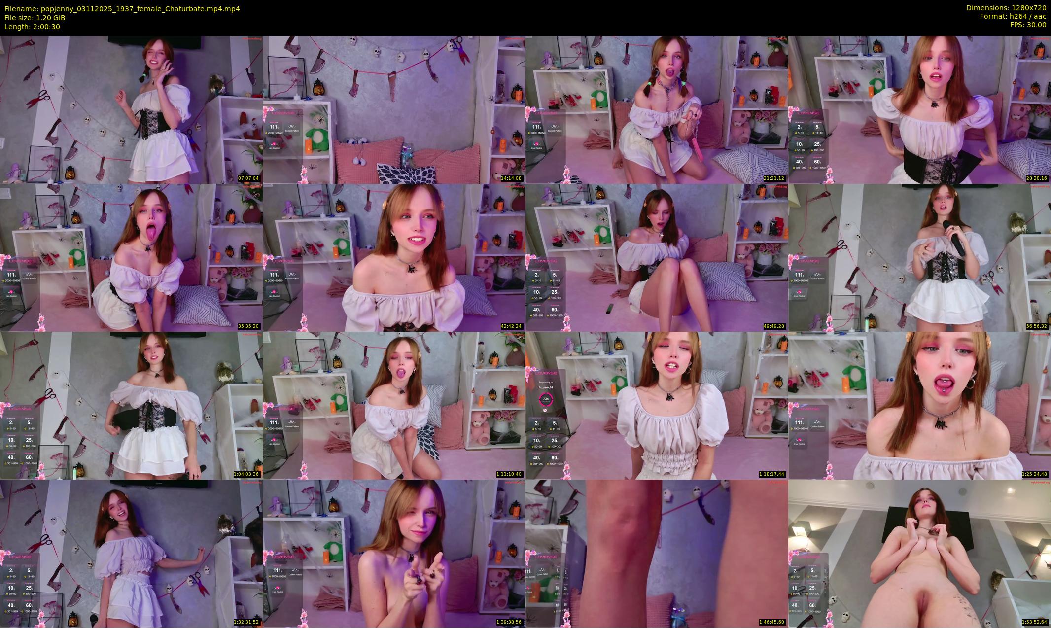 popjenny — 121 minute Chaturbate female cam show recording, 720p, Nov 3, 2025