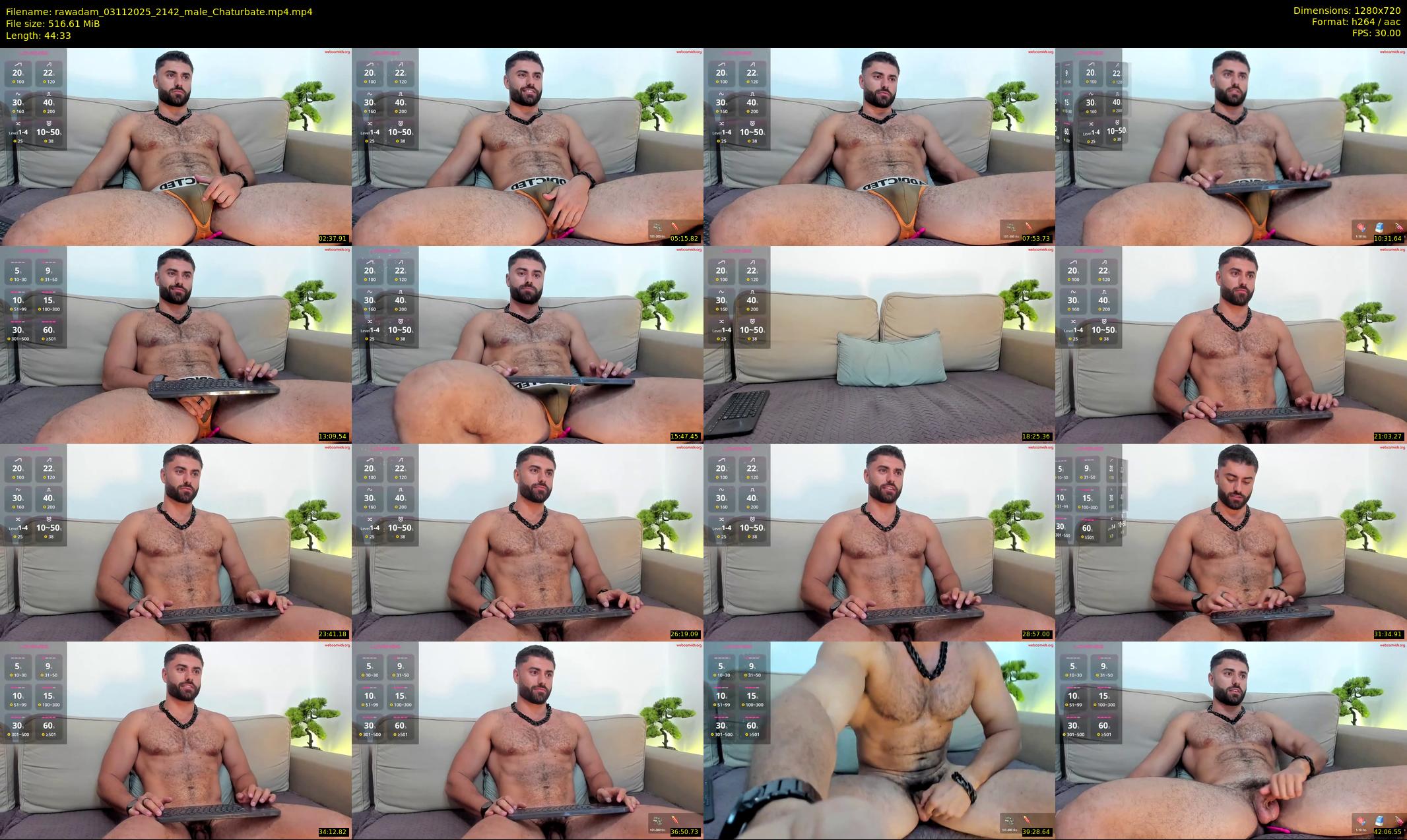 rawadam — 45 minute Chaturbate male cam show recording, 720p, Nov 3, 2025