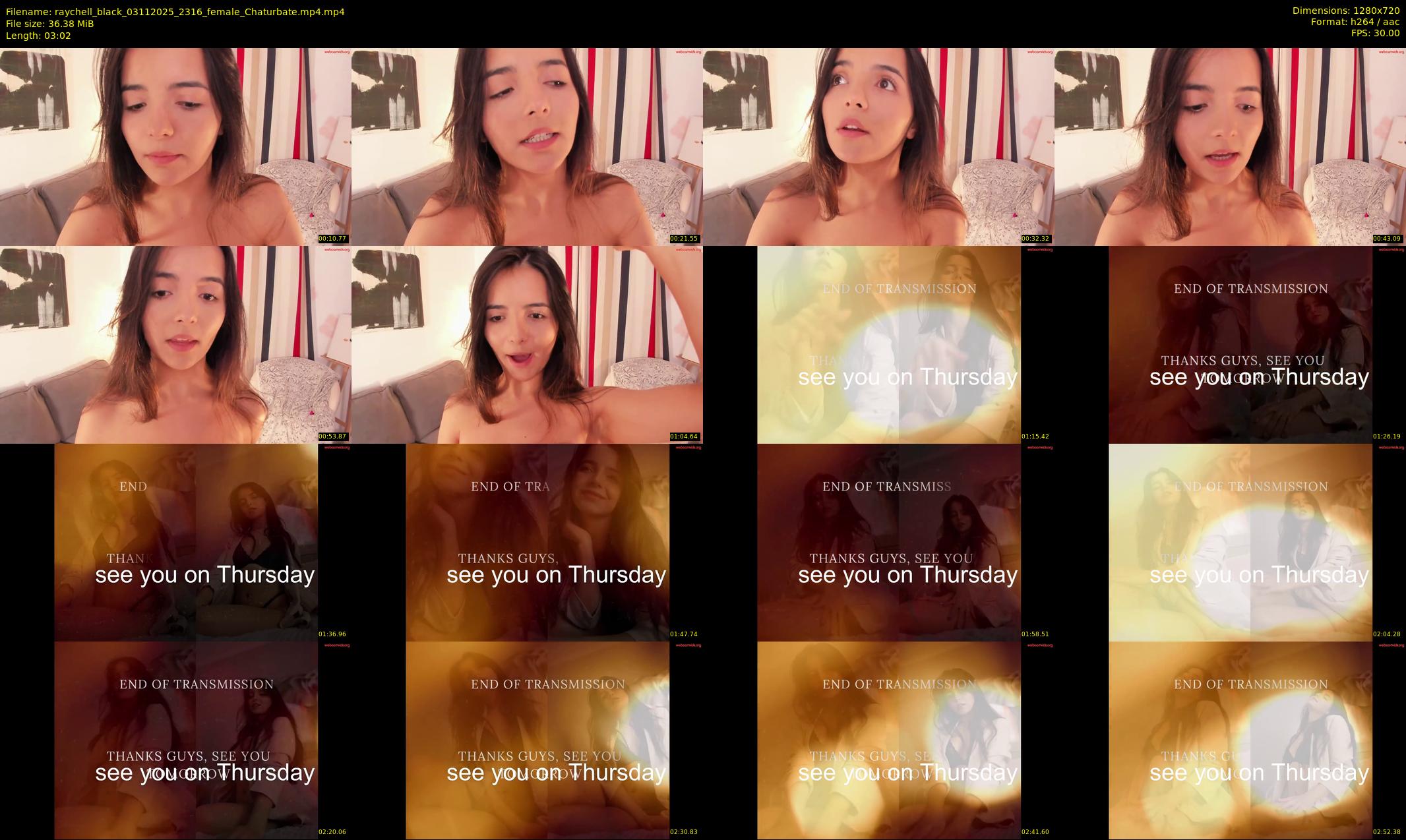 raychell_black — 4 minute Chaturbate female cam show recording, 720p, Nov 3, 2025