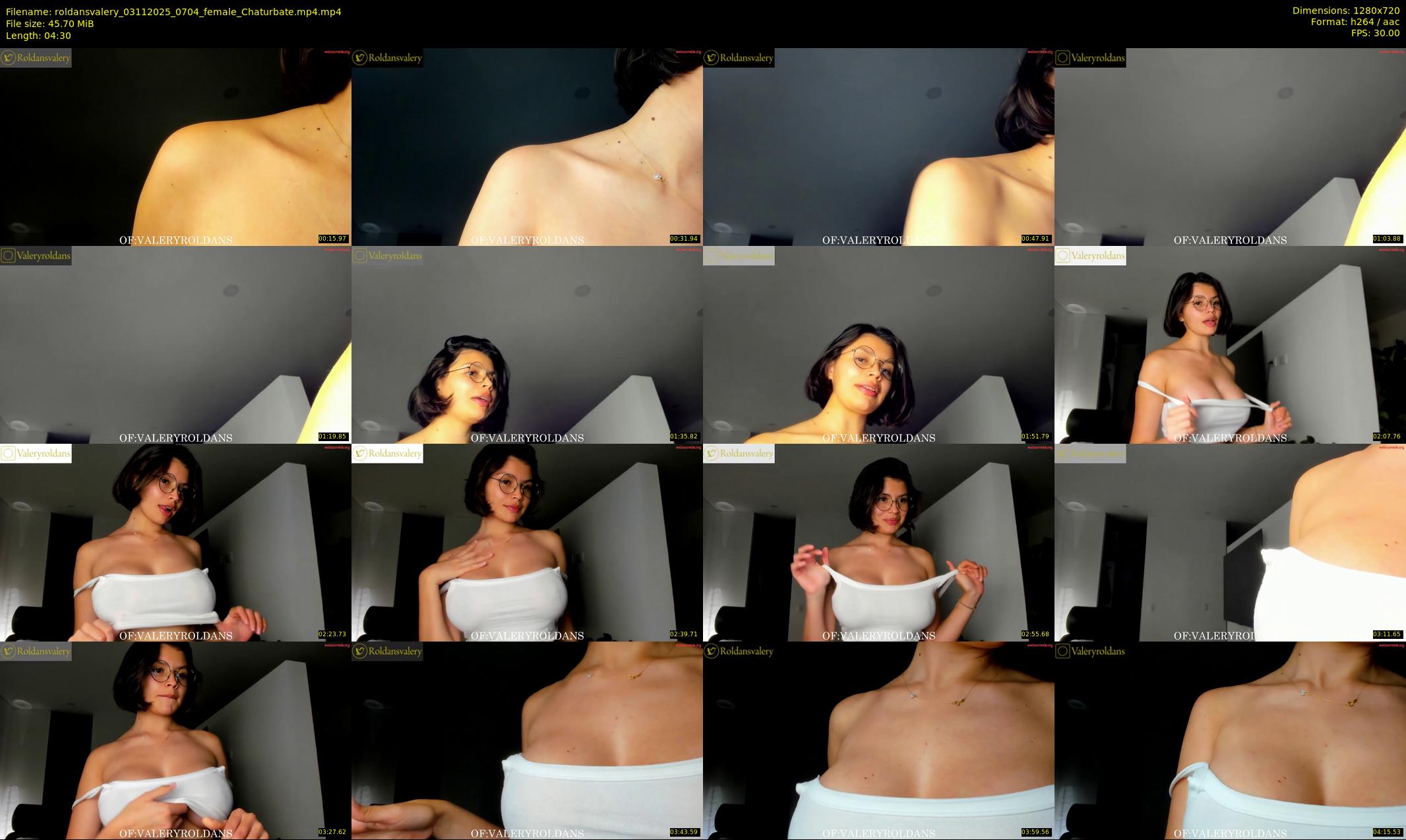 roldansvalery — 5 minute Chaturbate female cam show recording, 720p, Nov 3, 2025