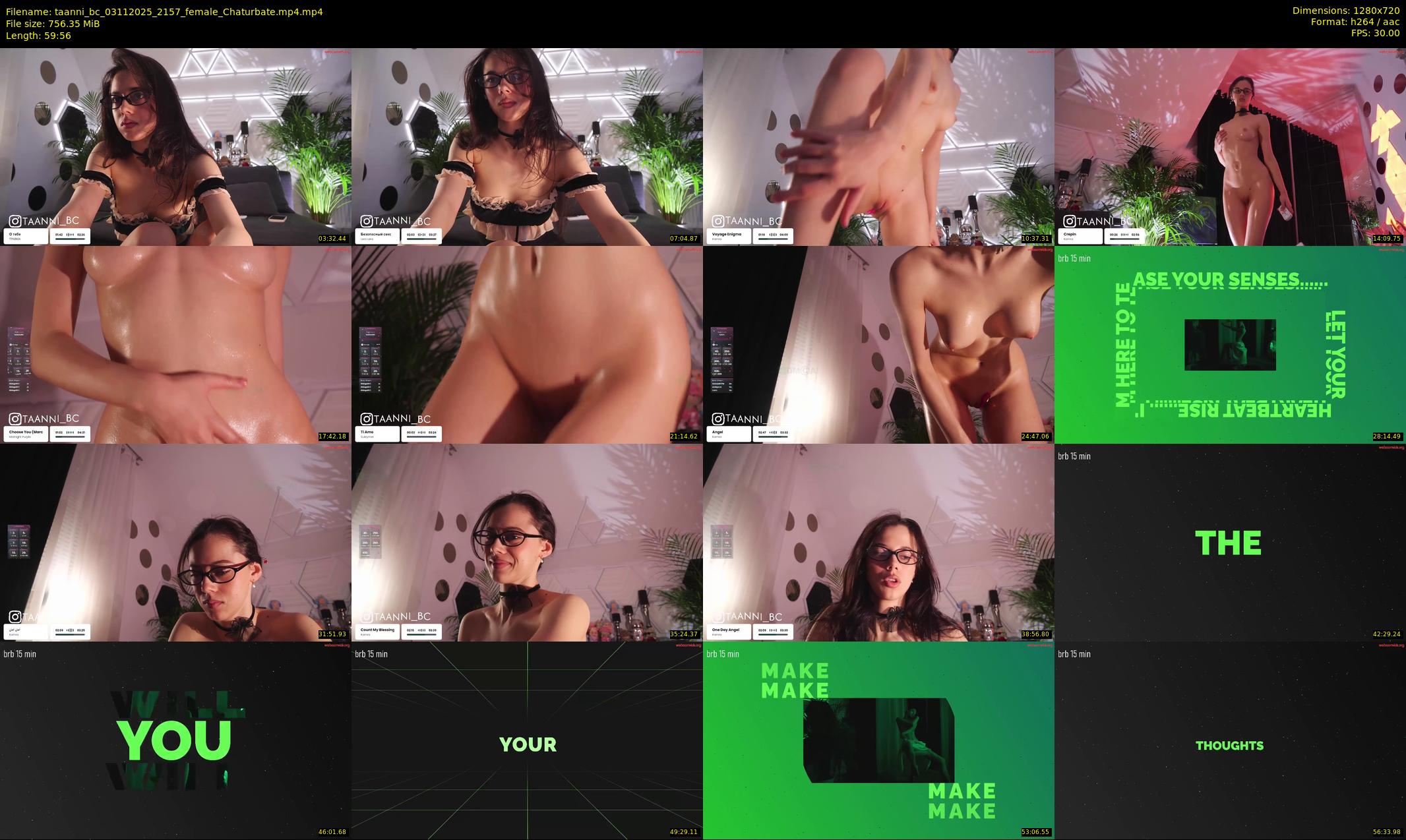 taanni_bc — 60 minute Chaturbate female cam show recording, 720p, Nov 3, 2025