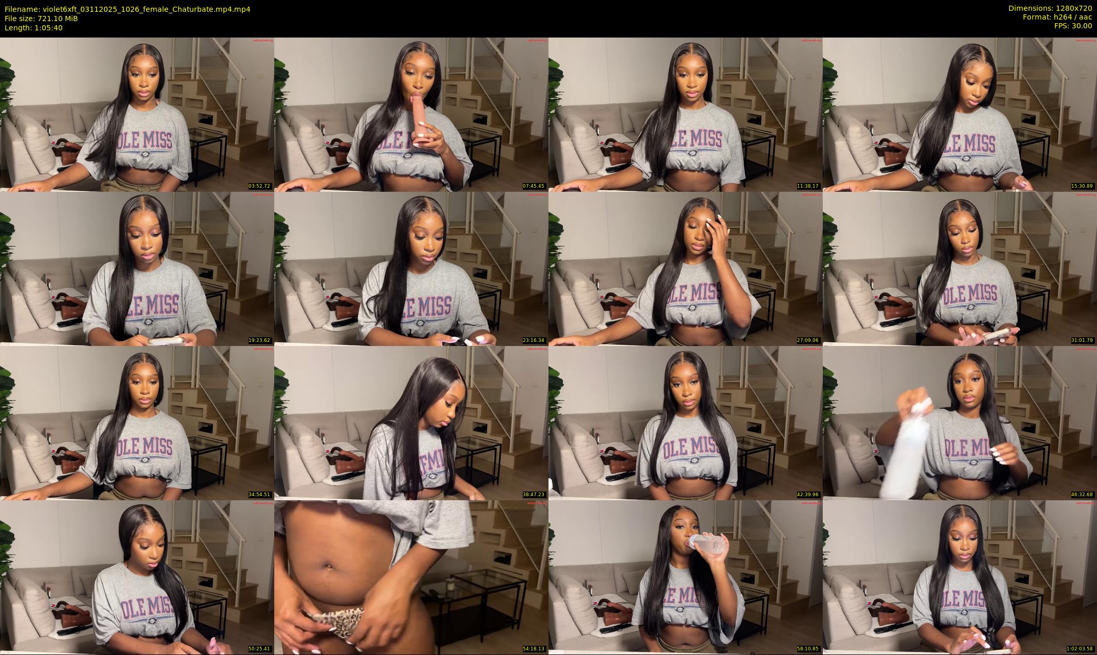 violet6xft — 66 minute Chaturbate female cam show recording, 720p, Nov 3, 2025