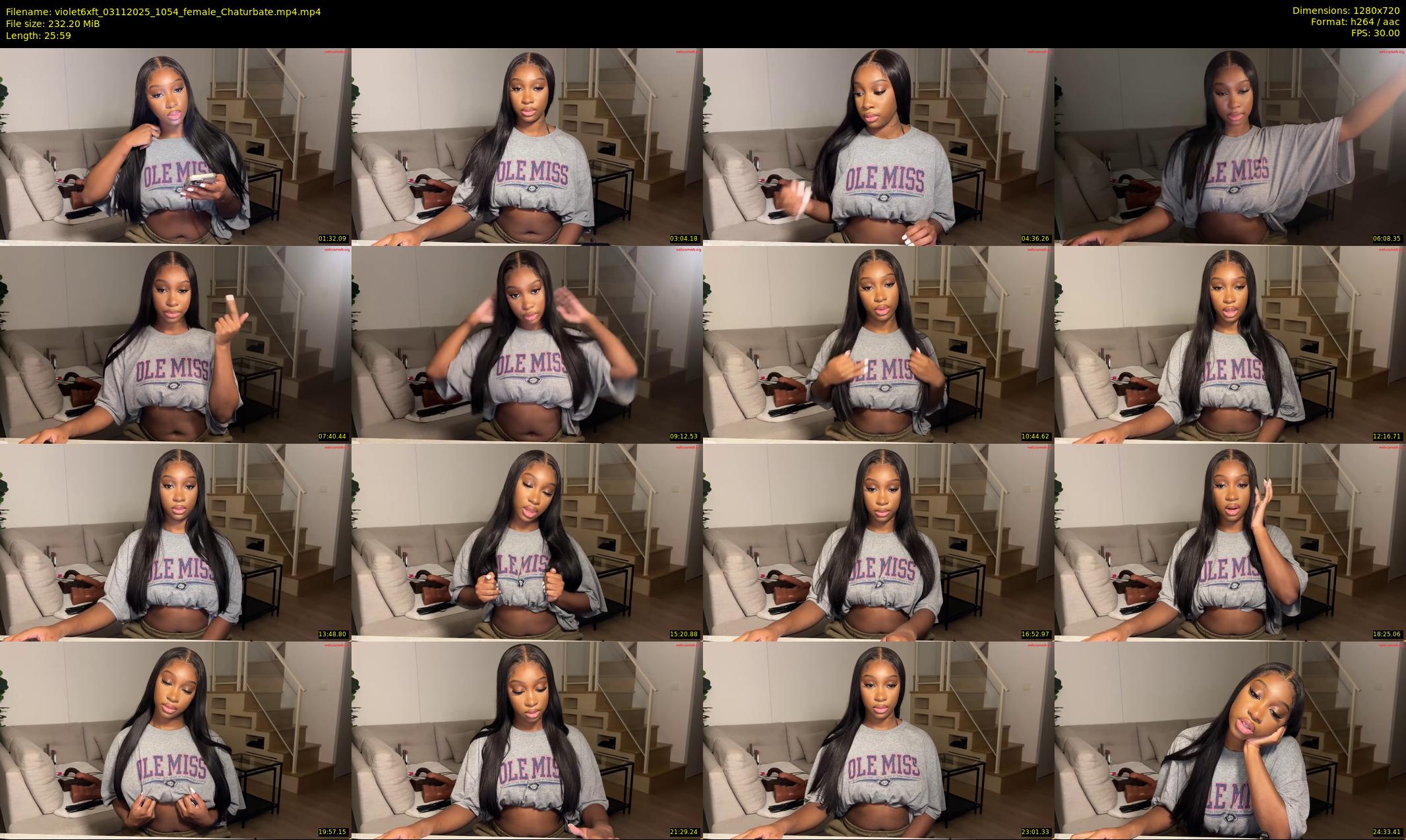 violet6xft — 26 minute Chaturbate female cam show recording, 720p, Nov 3, 2025