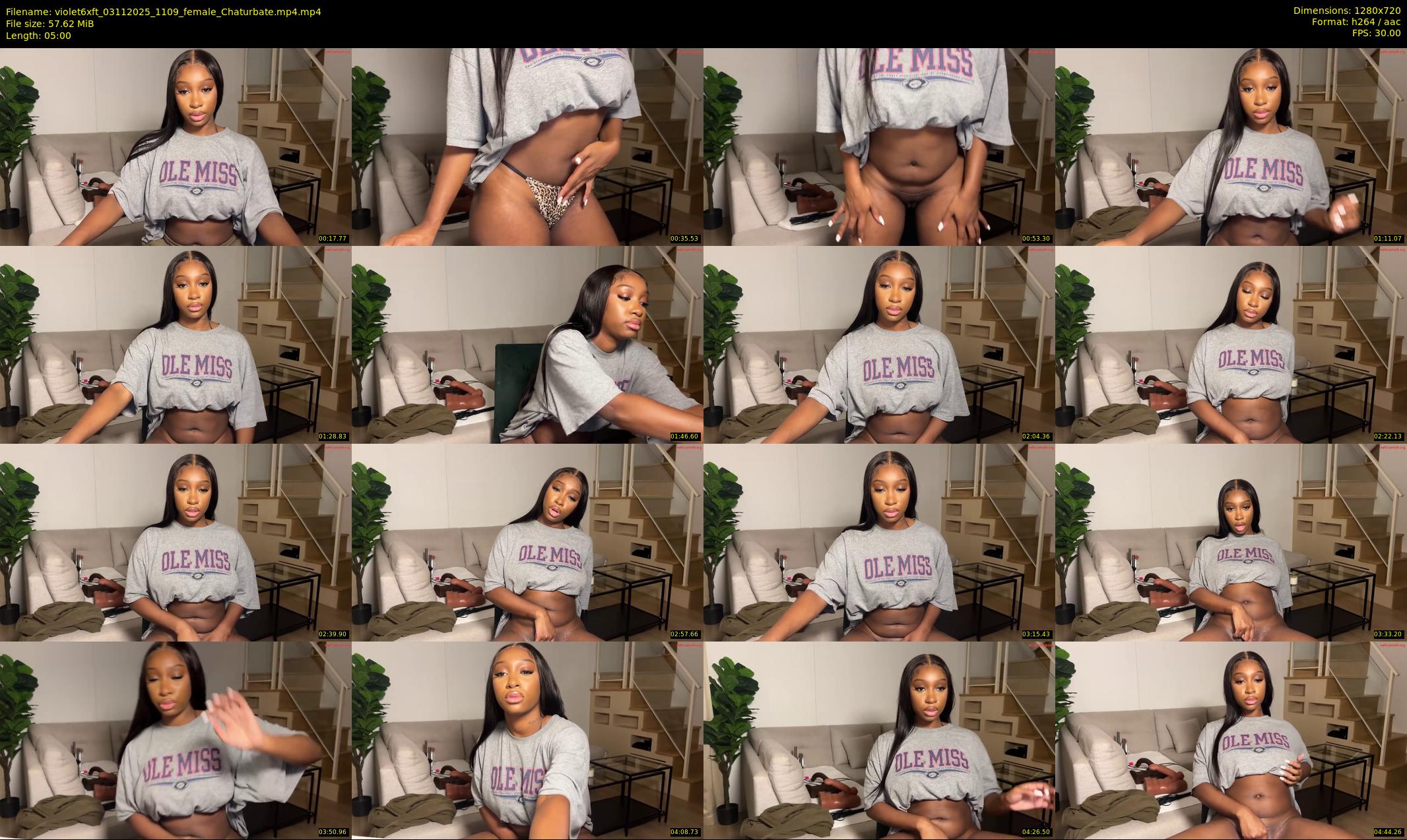 violet6xft — 5 minute Chaturbate female cam show recording, 720p, Nov 3, 2025