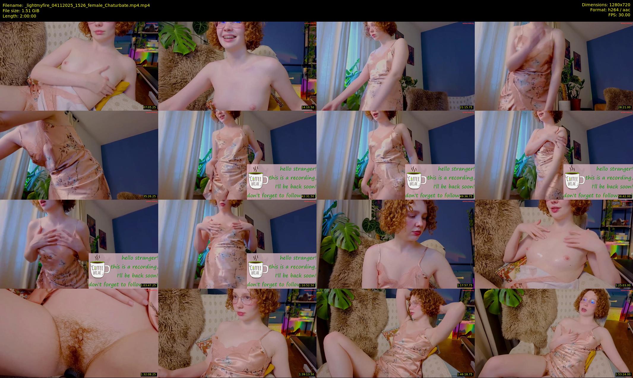 _lightmyfire — 120 minute Chaturbate female cam show recording, 720p, Nov 4, 2025