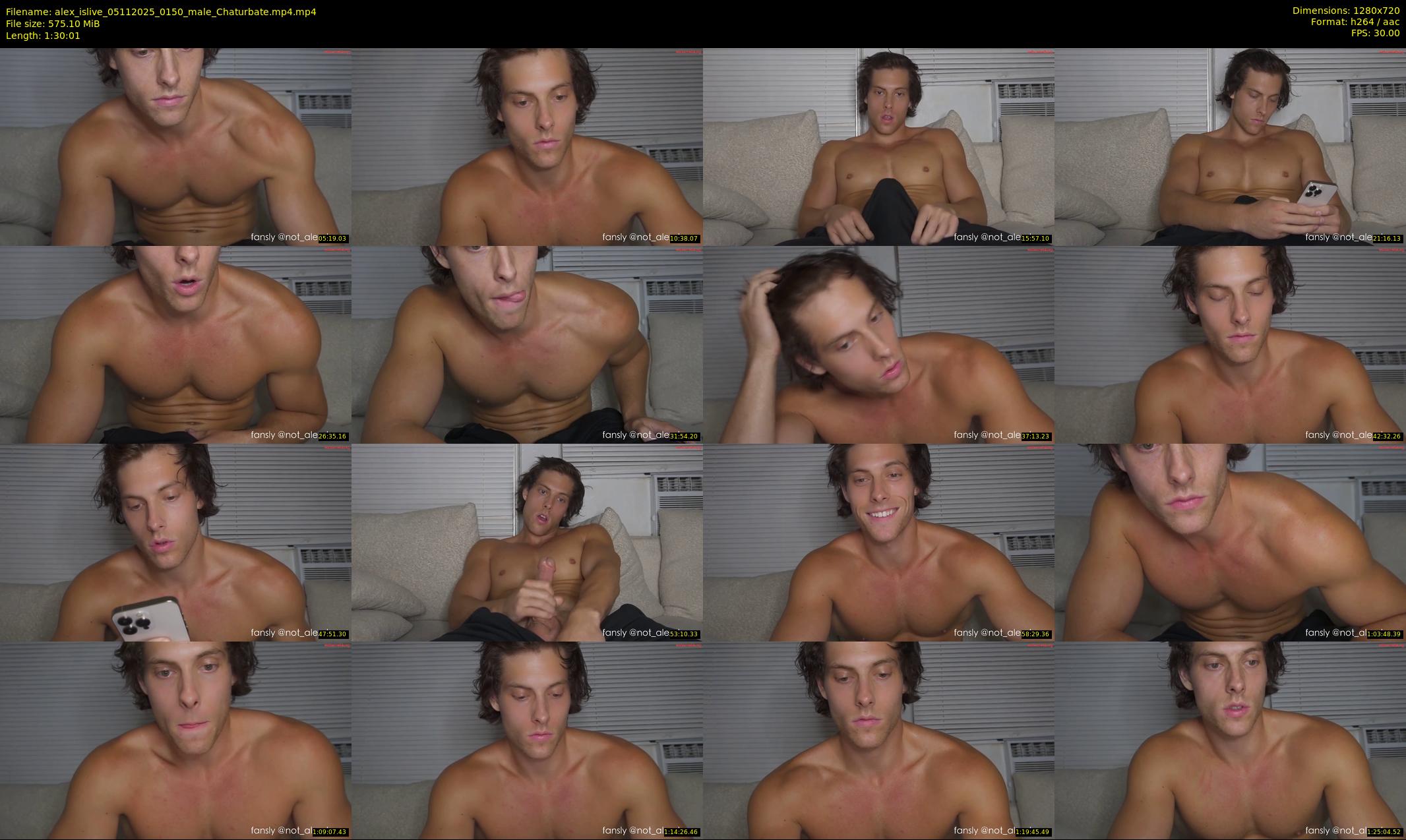 alex_islive — 91 minute Chaturbate male cam show recording, 720p, Nov 5, 2025
