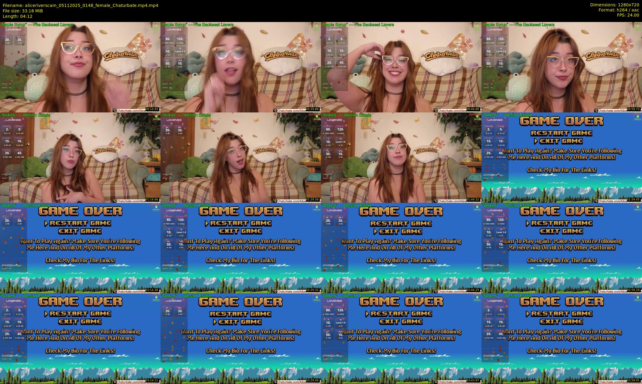 aliceriverscam — 5 minute Chaturbate female cam show recording, 720p, Nov 5, 2025