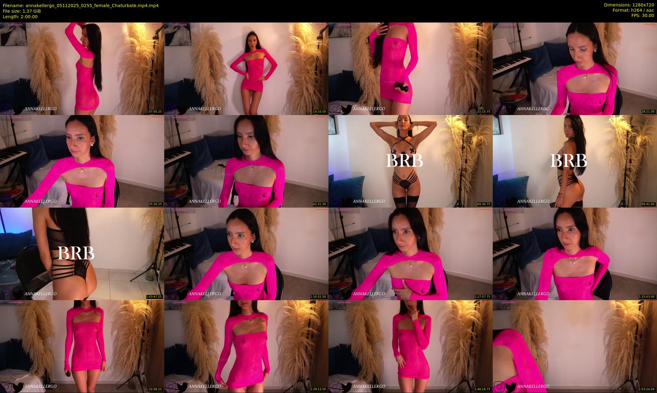 annakellergo — 120 minute Chaturbate female cam show recording, 720p, Nov 5, 2025