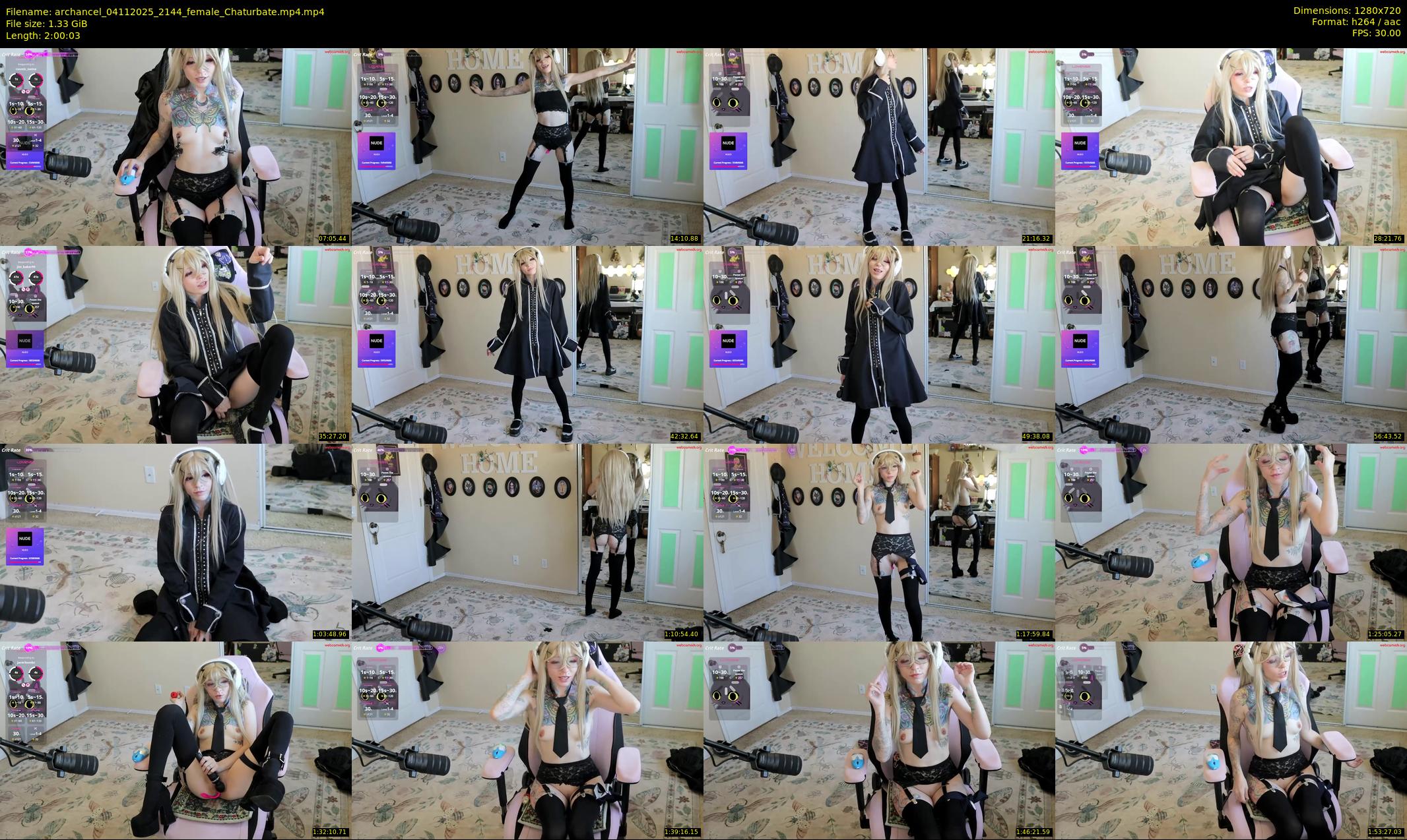 archancel — 121 minute Chaturbate female cam show recording, 720p, Nov 4, 2025