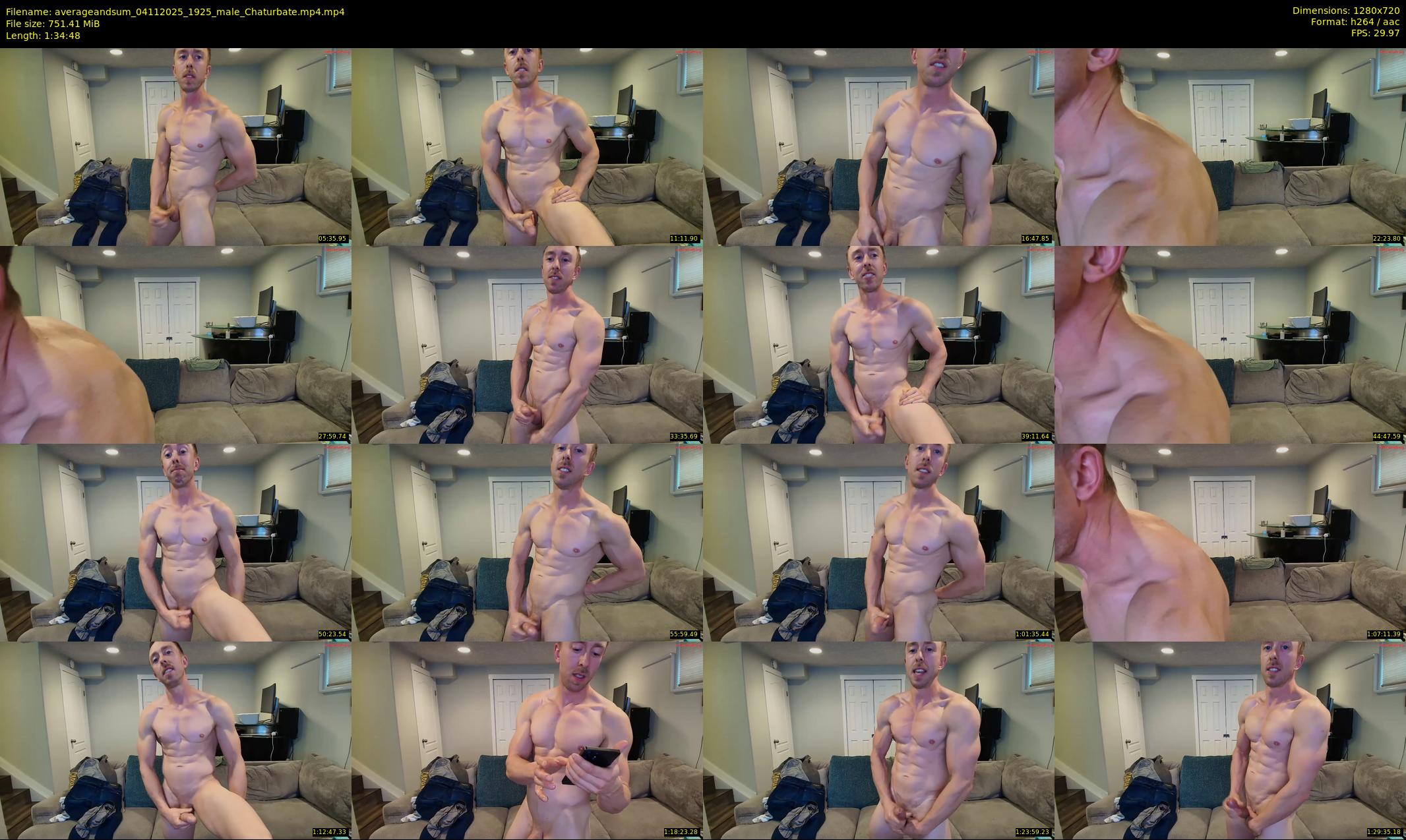 averageandsum — 95 minute Chaturbate male cam show recording, 720p, Nov 4, 2025