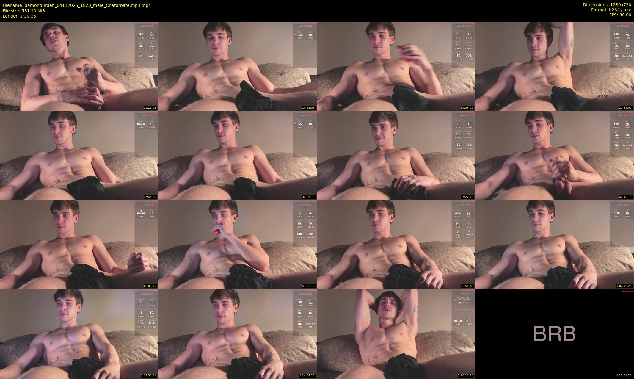 damondurden — 91 minute Chaturbate male cam show recording, 720p, Nov 4, 2025
