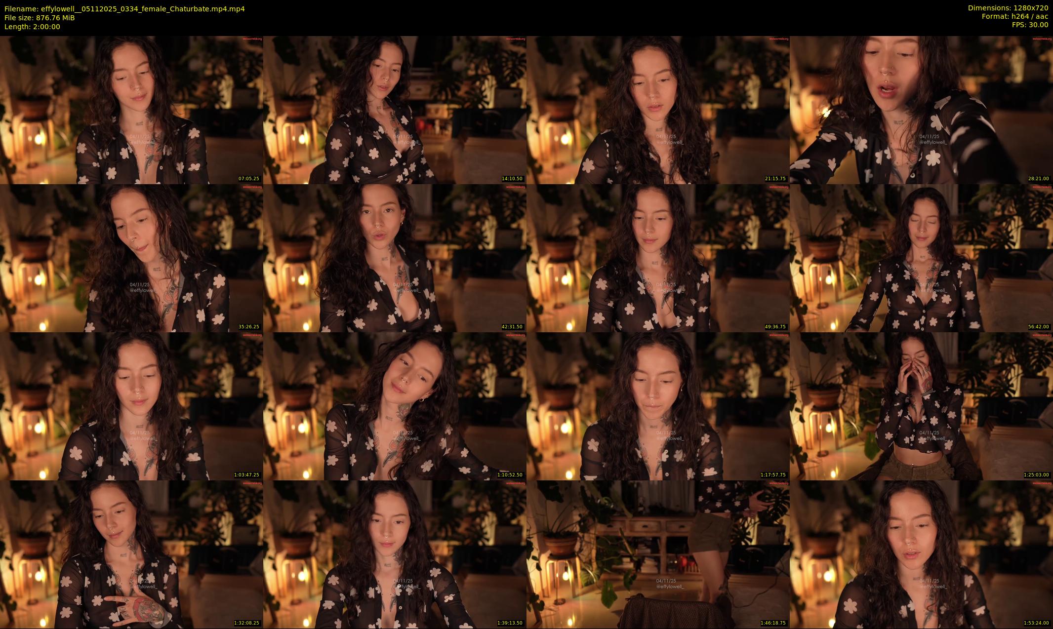 effylowell_ — 120 minute Chaturbate female cam show recording, 720p, Nov 5, 2025