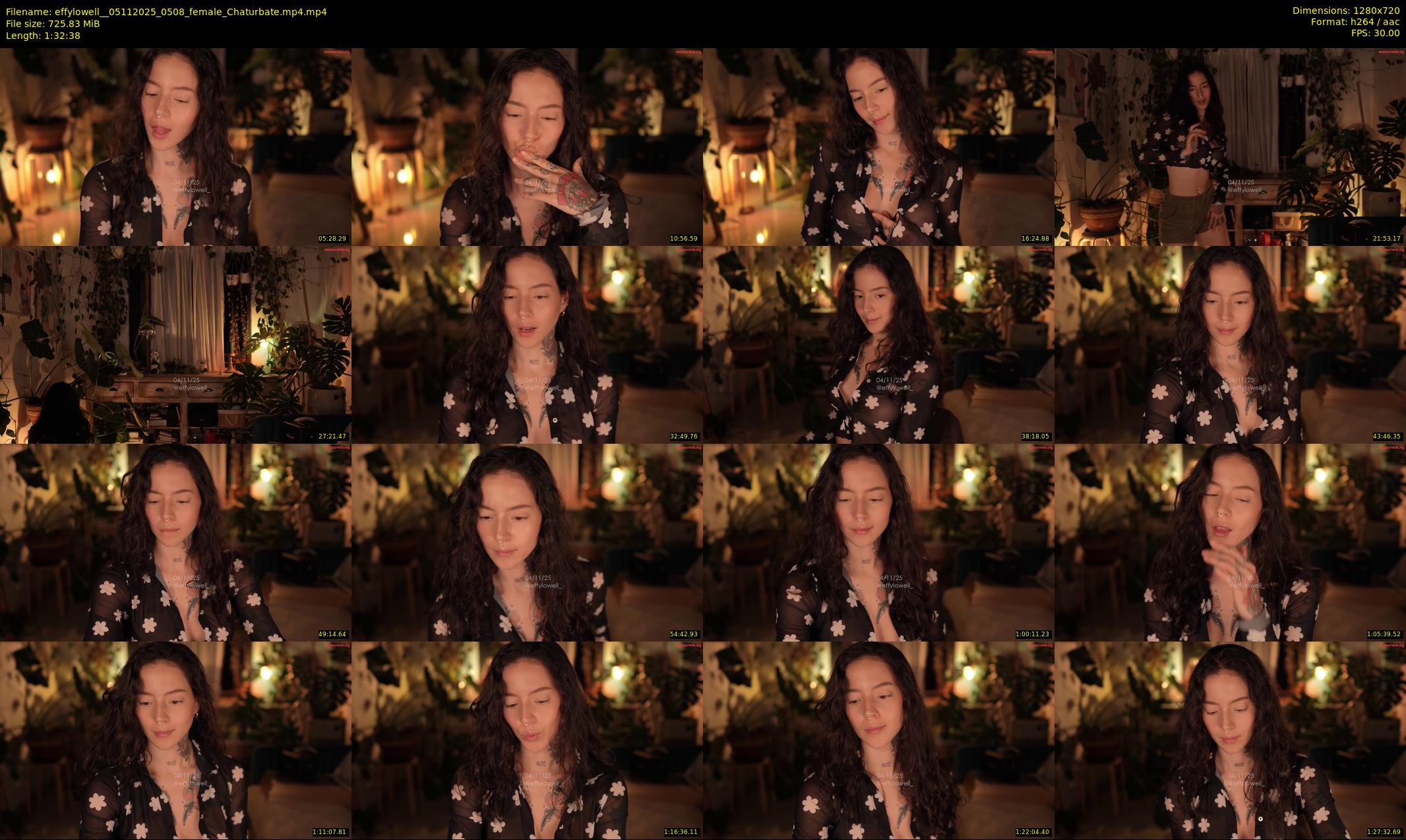 effylowell_ — 93 minute Chaturbate female cam show recording, 720p, Nov 5, 2025