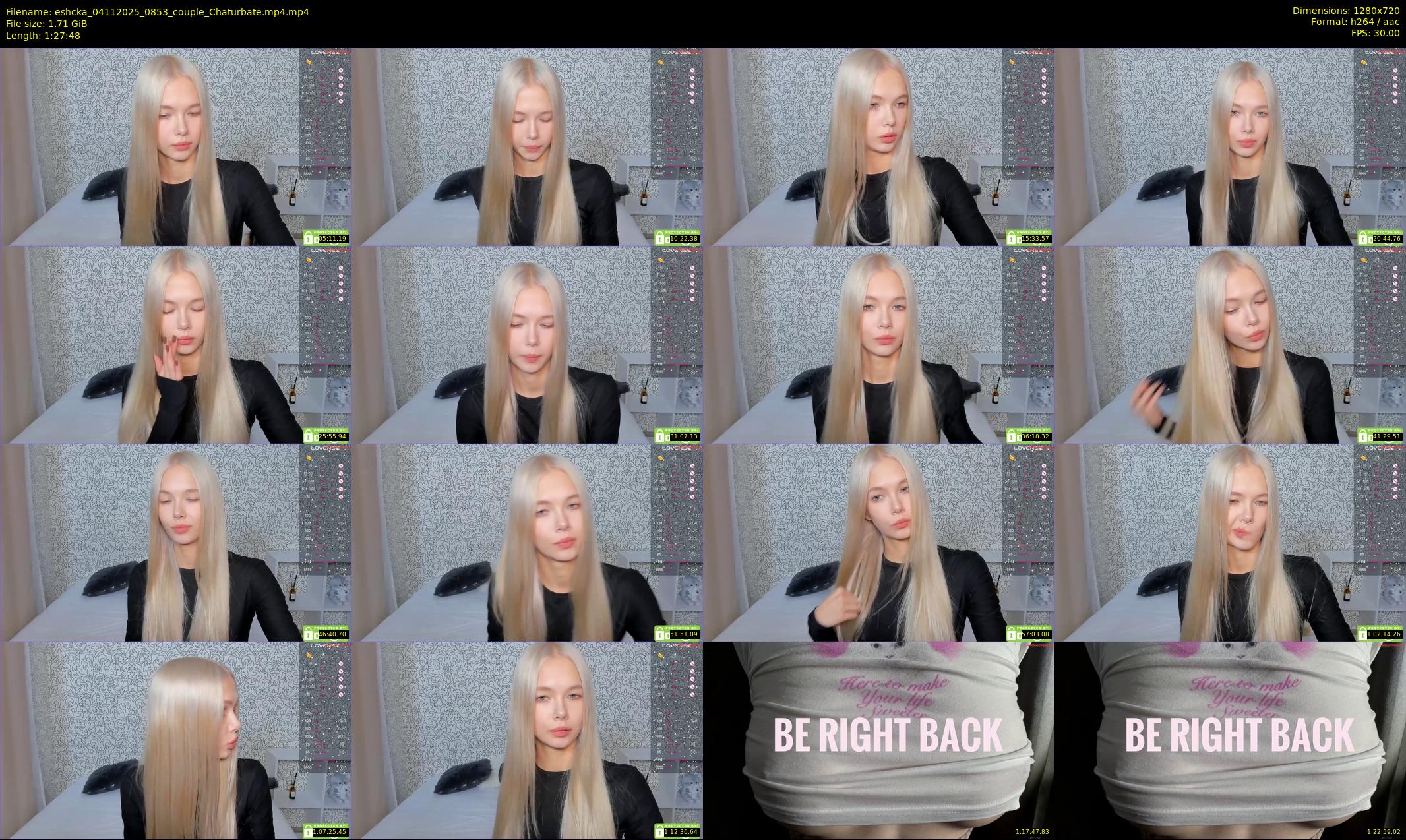 eshcka — 88 minute Chaturbate couple cam show recording, 720p, Nov 4, 2025