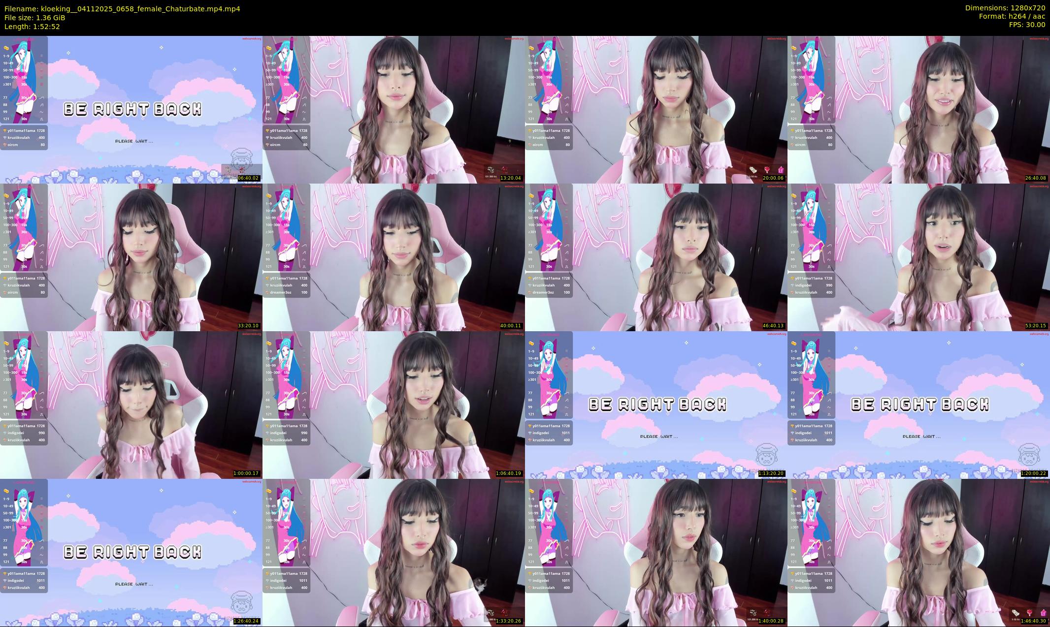 kloeking_ — 113 minute Chaturbate female cam show recording, 720p, Nov 4, 2025