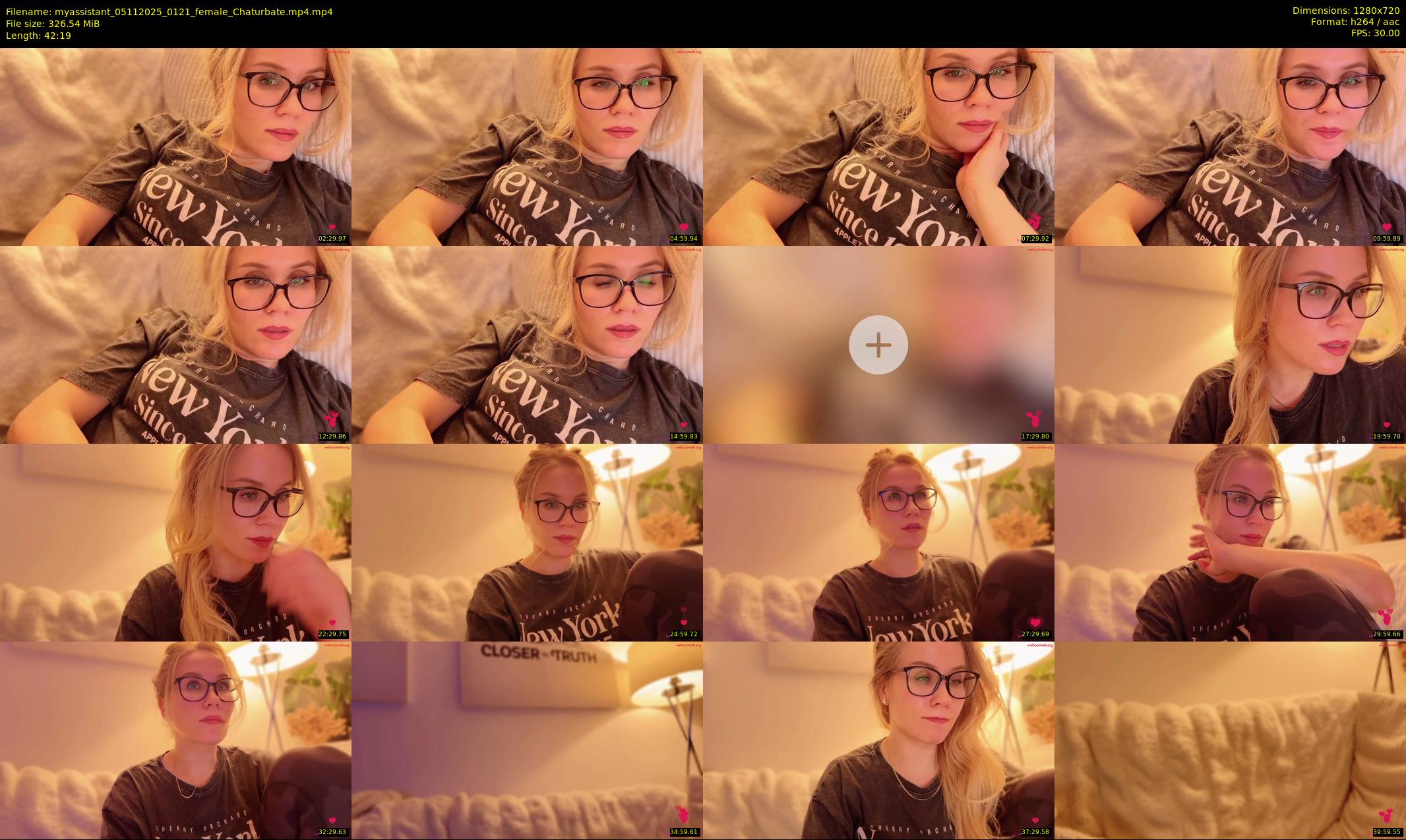 myassistant — 43 minute Chaturbate female cam show recording, 720p, Nov 5, 2025