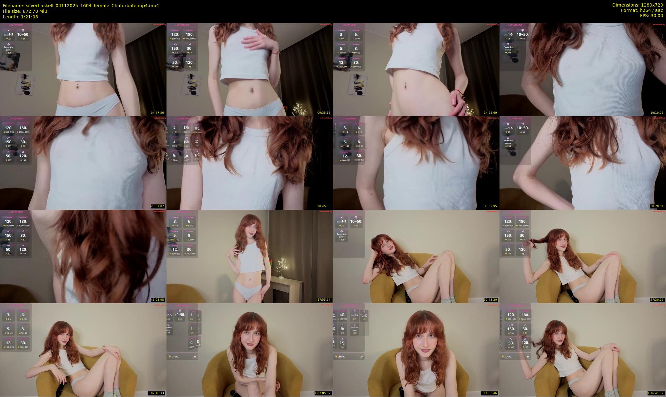 silverhaskell — 82 minute Chaturbate female cam show recording, 720p, Nov 4, 2025