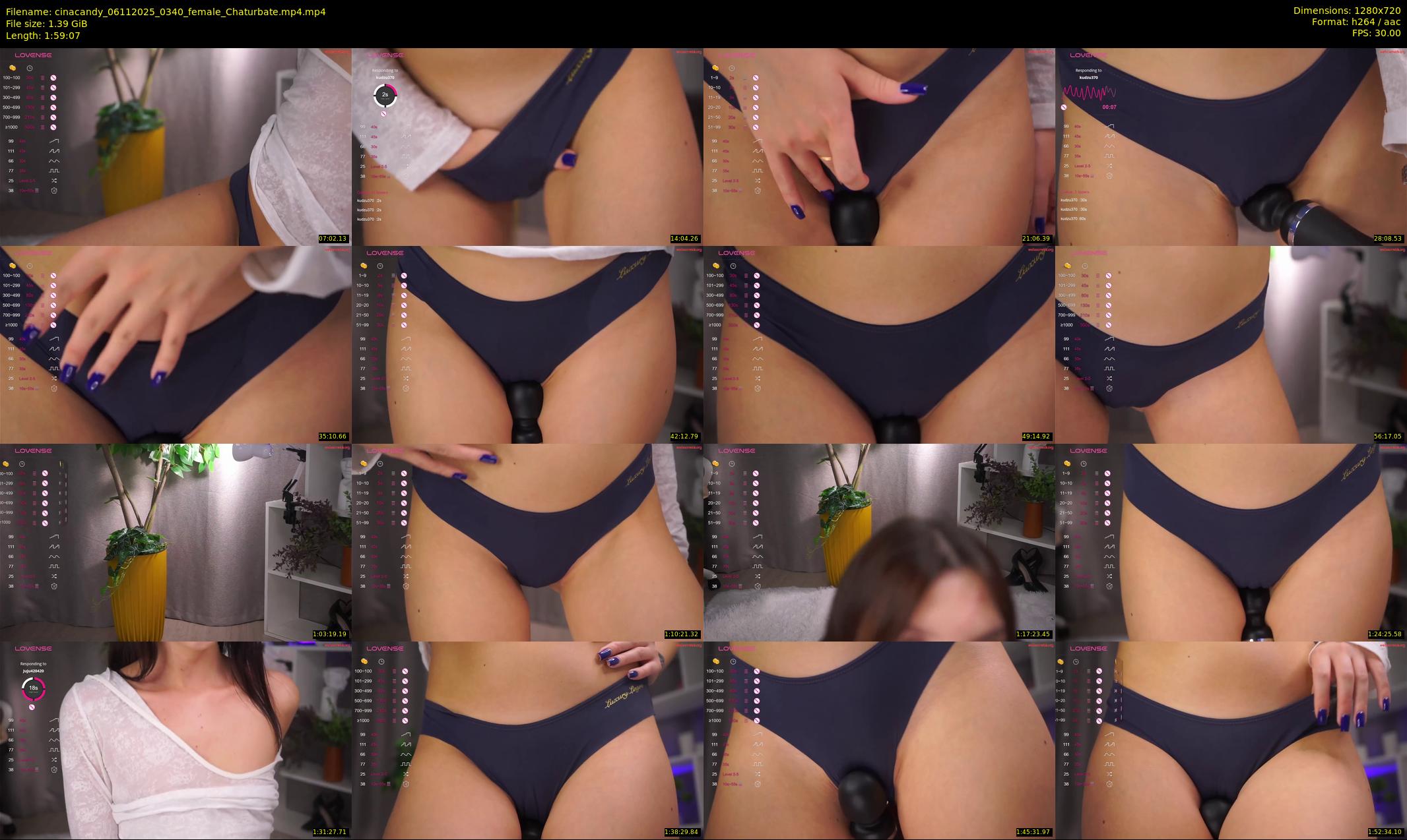 cinacandy — 120 minute Chaturbate female cam show recording, 720p, Nov 6, 2025