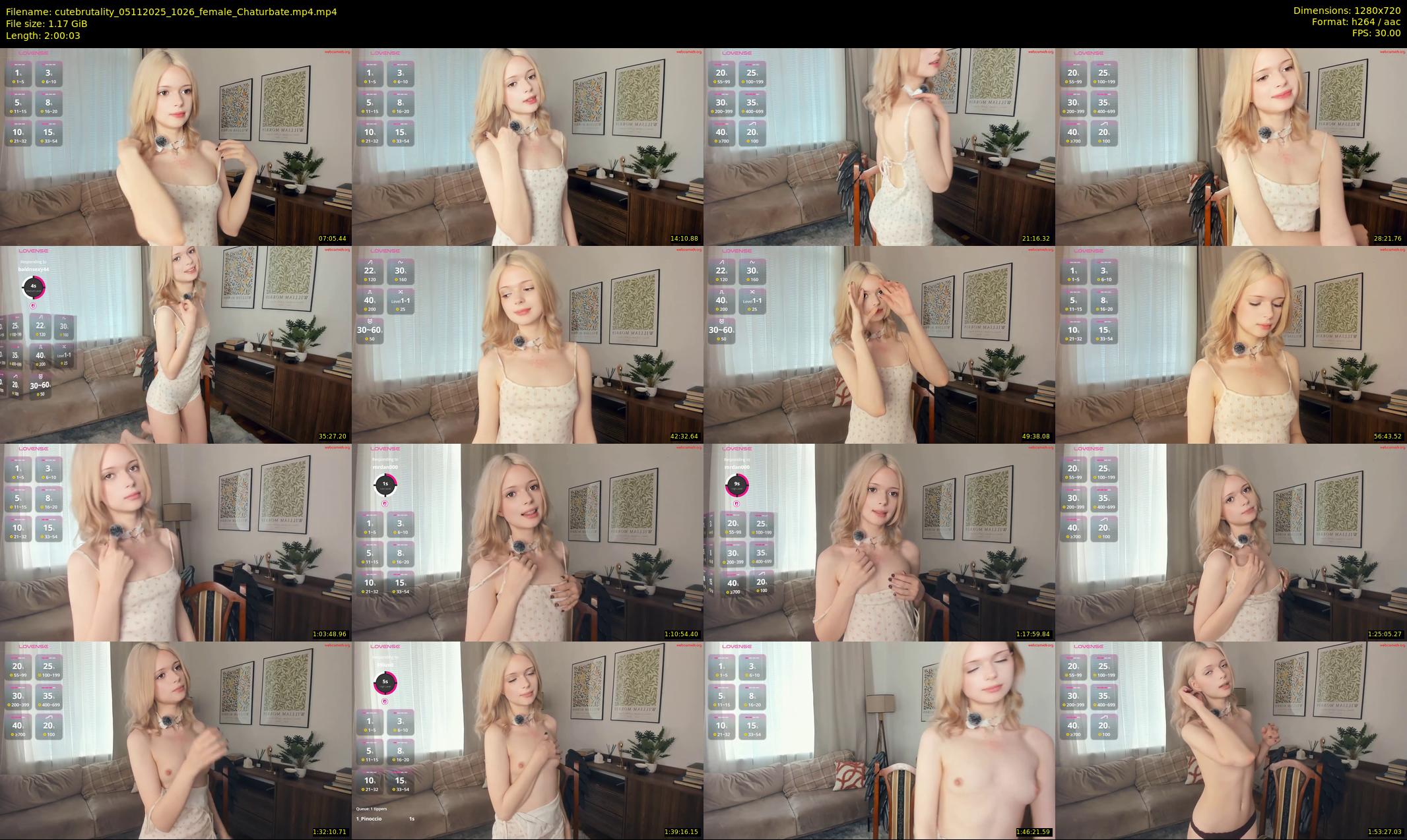 cutebrutality — 121 minute Chaturbate female cam show recording, 720p, Nov 5, 2025