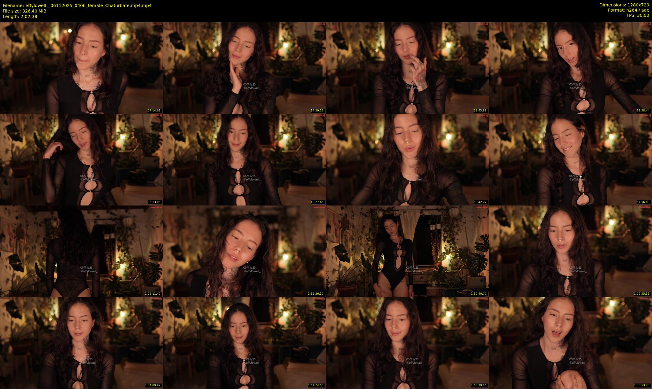 effylowell_ — 123 minute Chaturbate female cam show recording, 720p, Nov 6, 2025