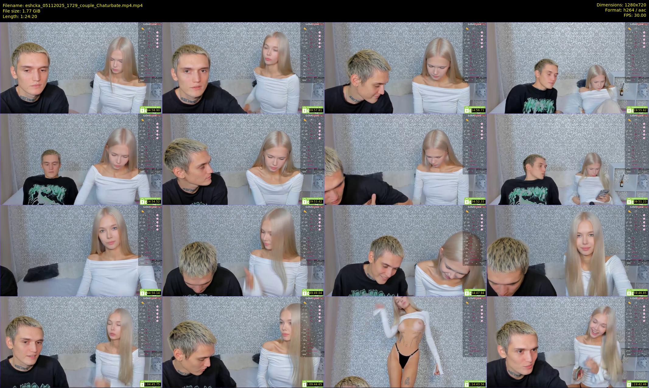 eshcka — 85 minute Chaturbate couple cam show recording, 720p, Nov 5, 2025