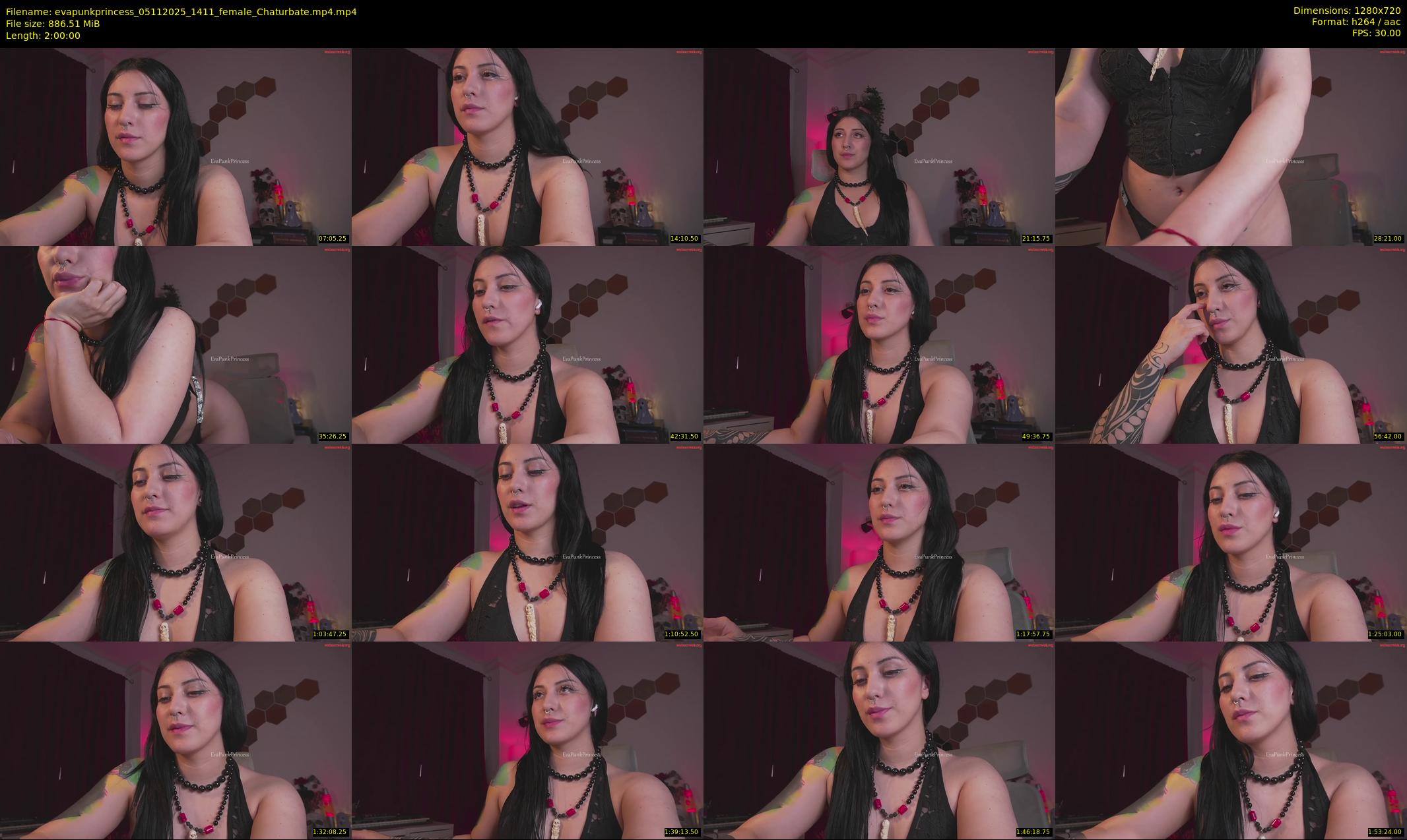 evapunkprincess — 120 minute Chaturbate female cam show recording, 720p, Nov 5, 2025