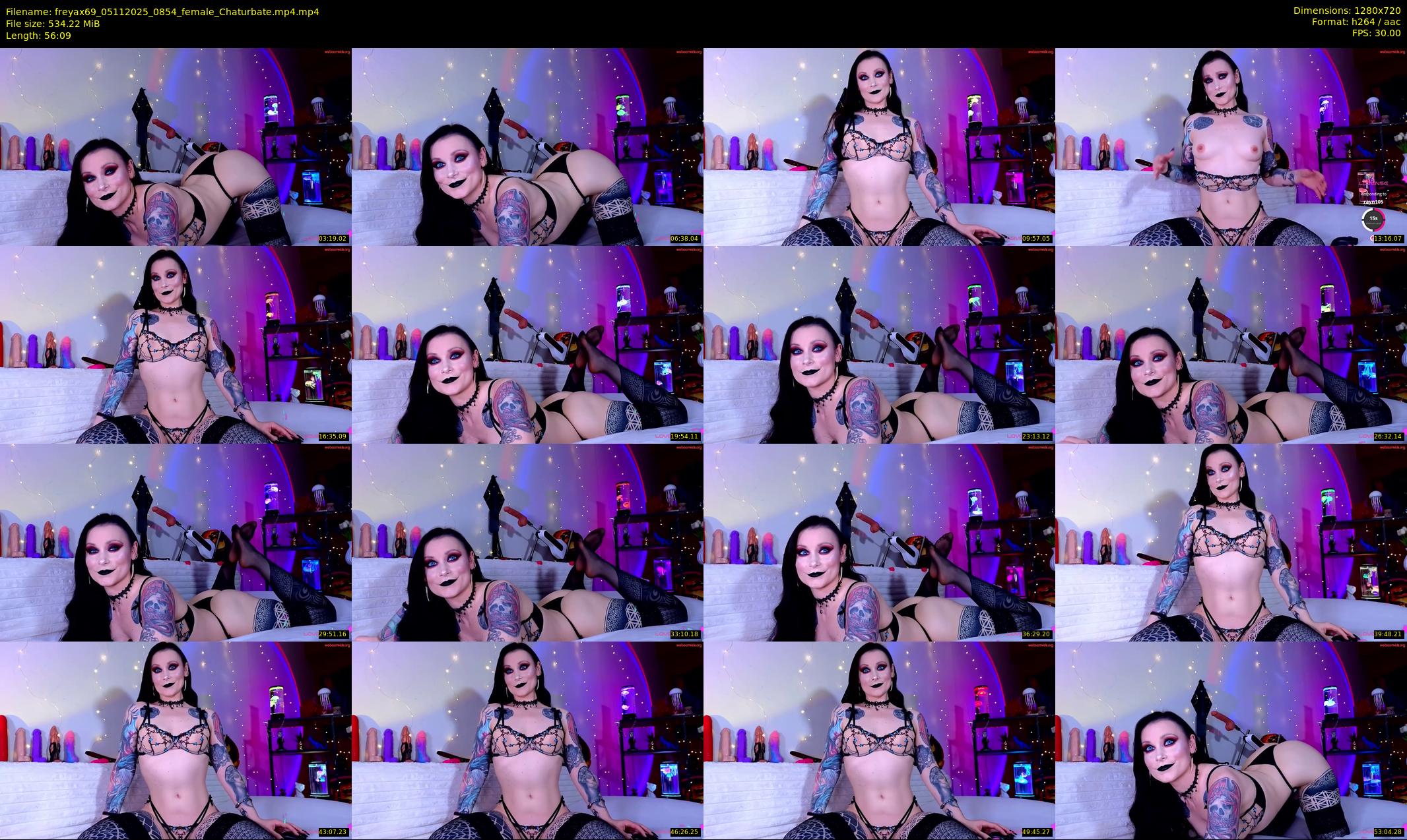 freyax69 — 57 minute Chaturbate female cam show recording, 720p, Nov 5, 2025