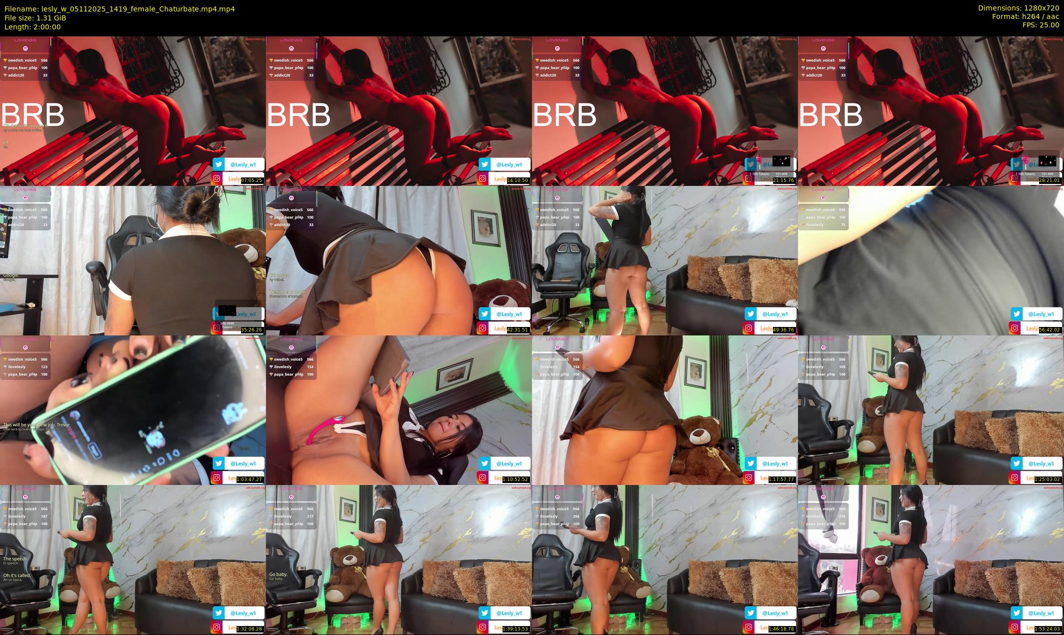 lesly_w — 120 minute Chaturbate female cam show recording, 720p, Nov 5, 2025