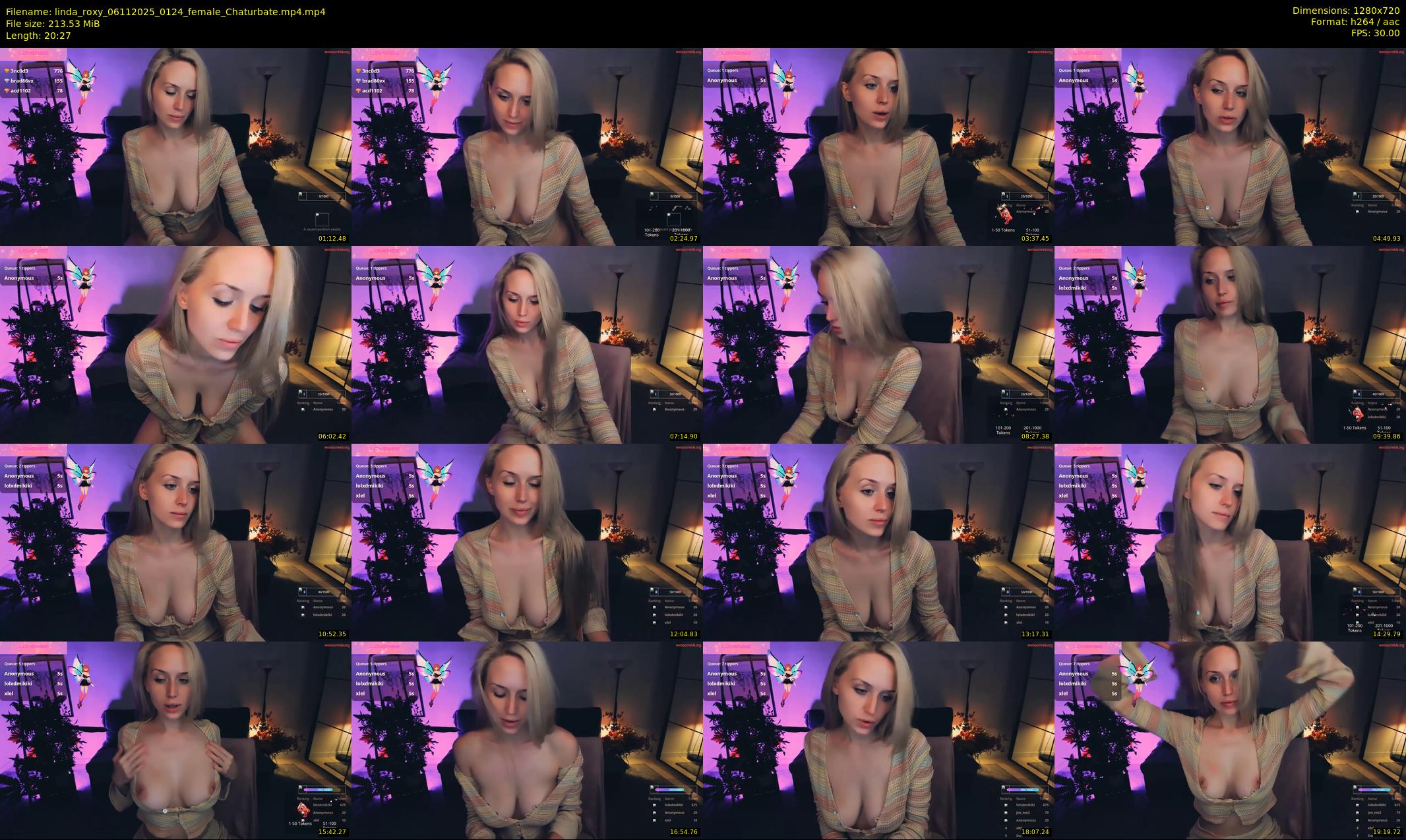 linda_roxy — 21 minute Chaturbate female cam show recording, 720p, Nov 6, 2025