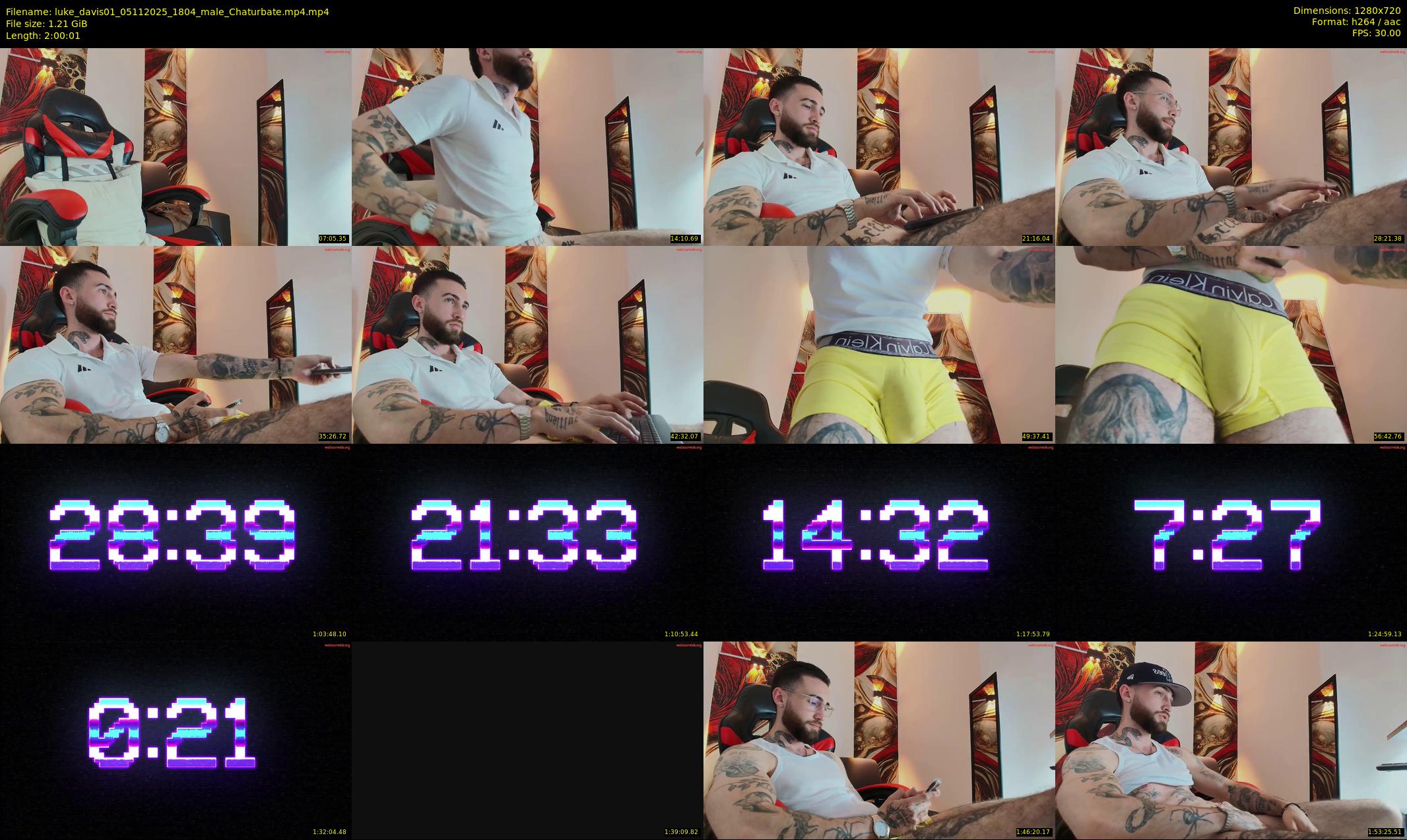 luke_davis01 — 121 minute Chaturbate male cam show recording, 720p, Nov 5, 2025