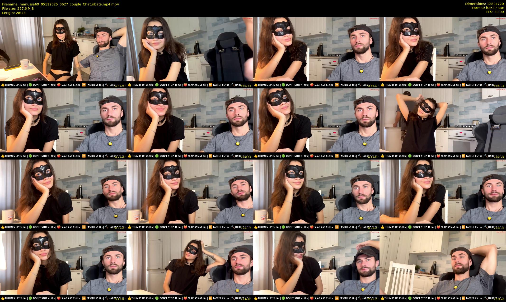 manussa69 — 29 minute Chaturbate couple cam show recording, 720p, Nov 5, 2025