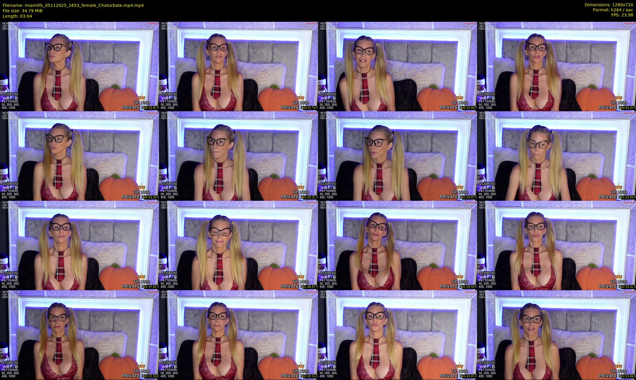 miamilfs — 4 minute Chaturbate female cam show recording, 720p, Nov 5, 2025