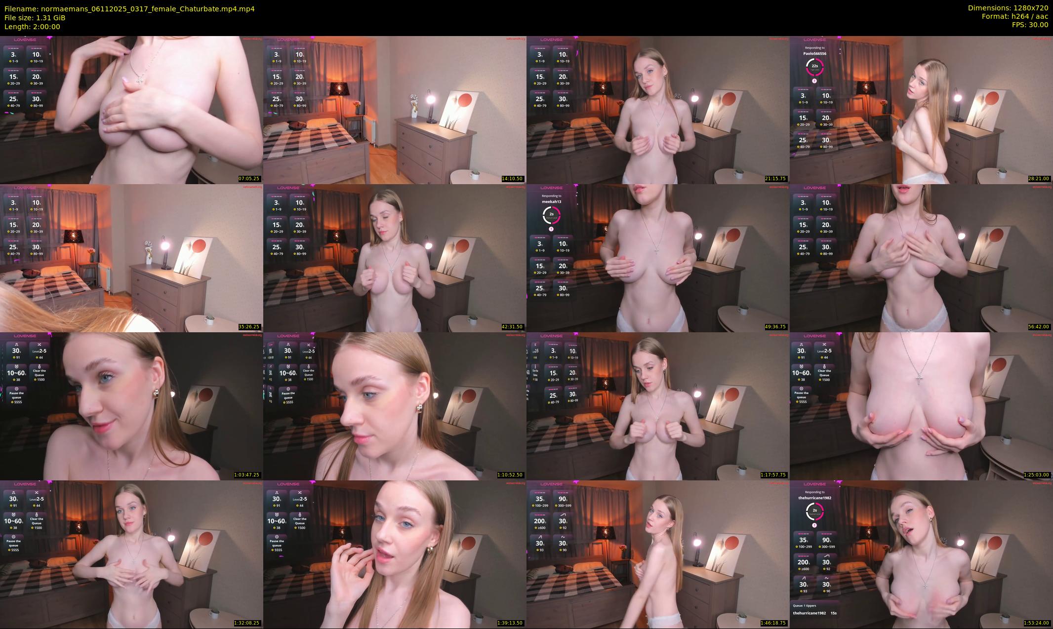 normaemans — 120 minute Chaturbate female cam show recording, 720p, Nov 6, 2025