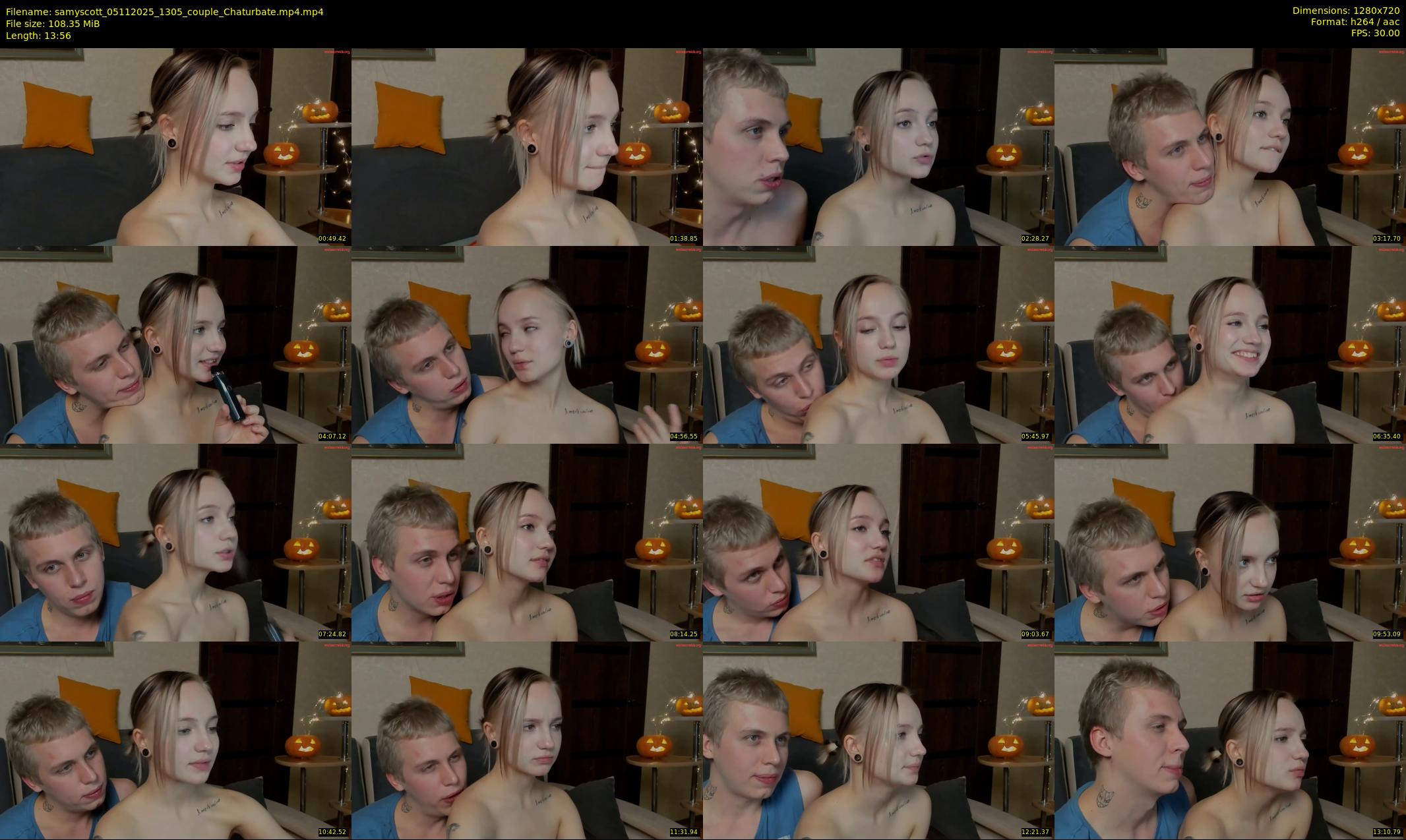 samyscott — 14 minute Chaturbate couple cam show recording, 720p, Nov 5, 2025