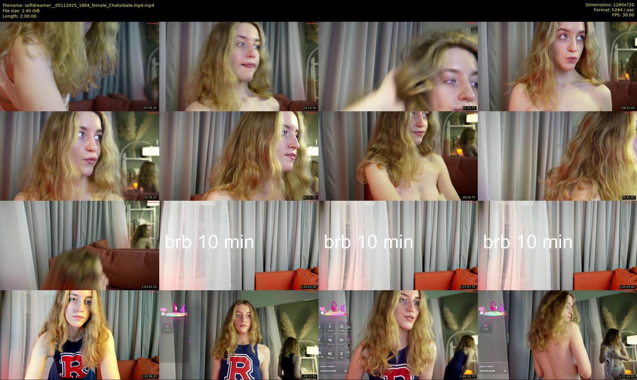 softdreamer_ — 120 minute Chaturbate female cam show recording, 720p, Nov 5, 2025