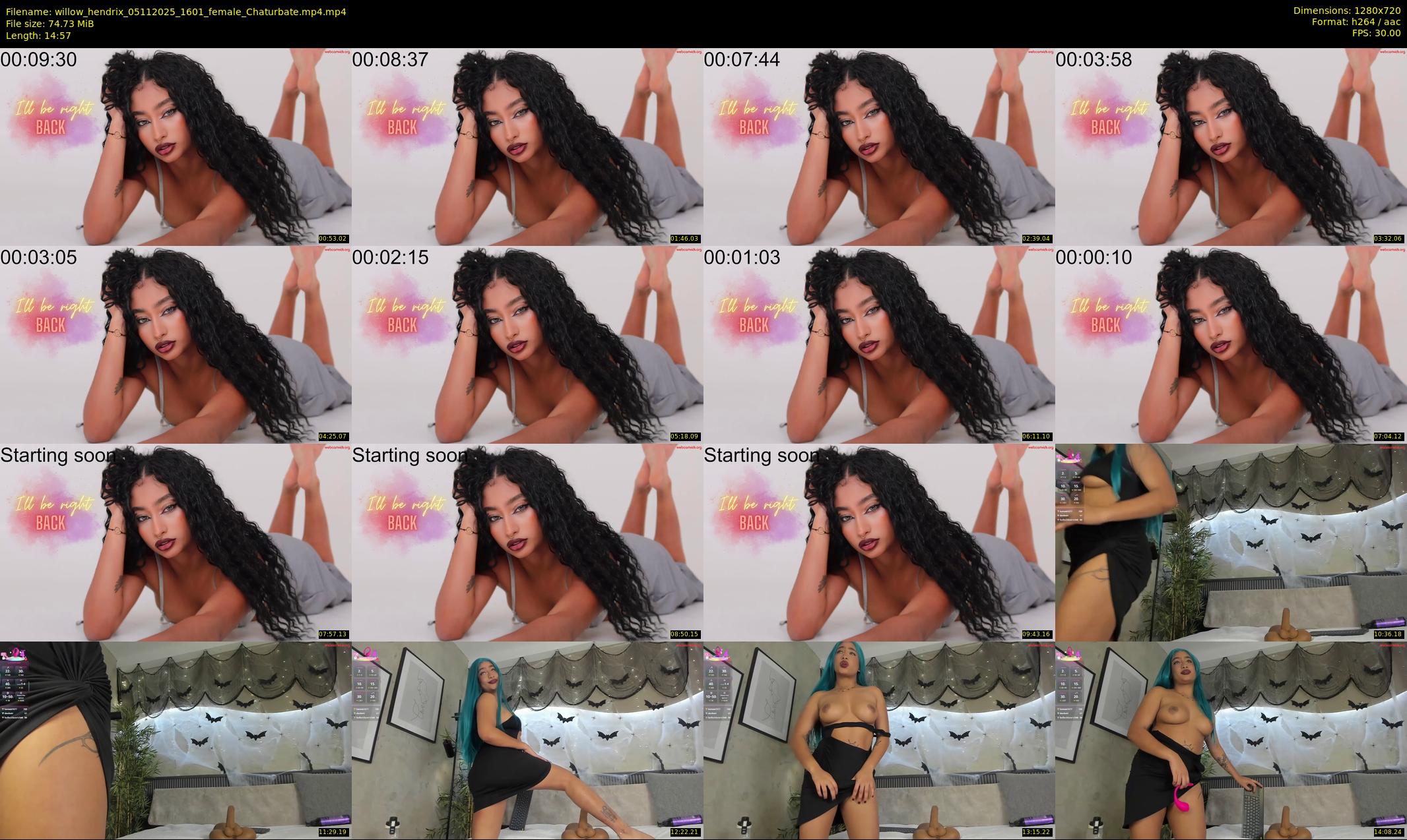 willow_hendrix — 15 minute Chaturbate female cam show recording, 720p, Nov 5, 2025