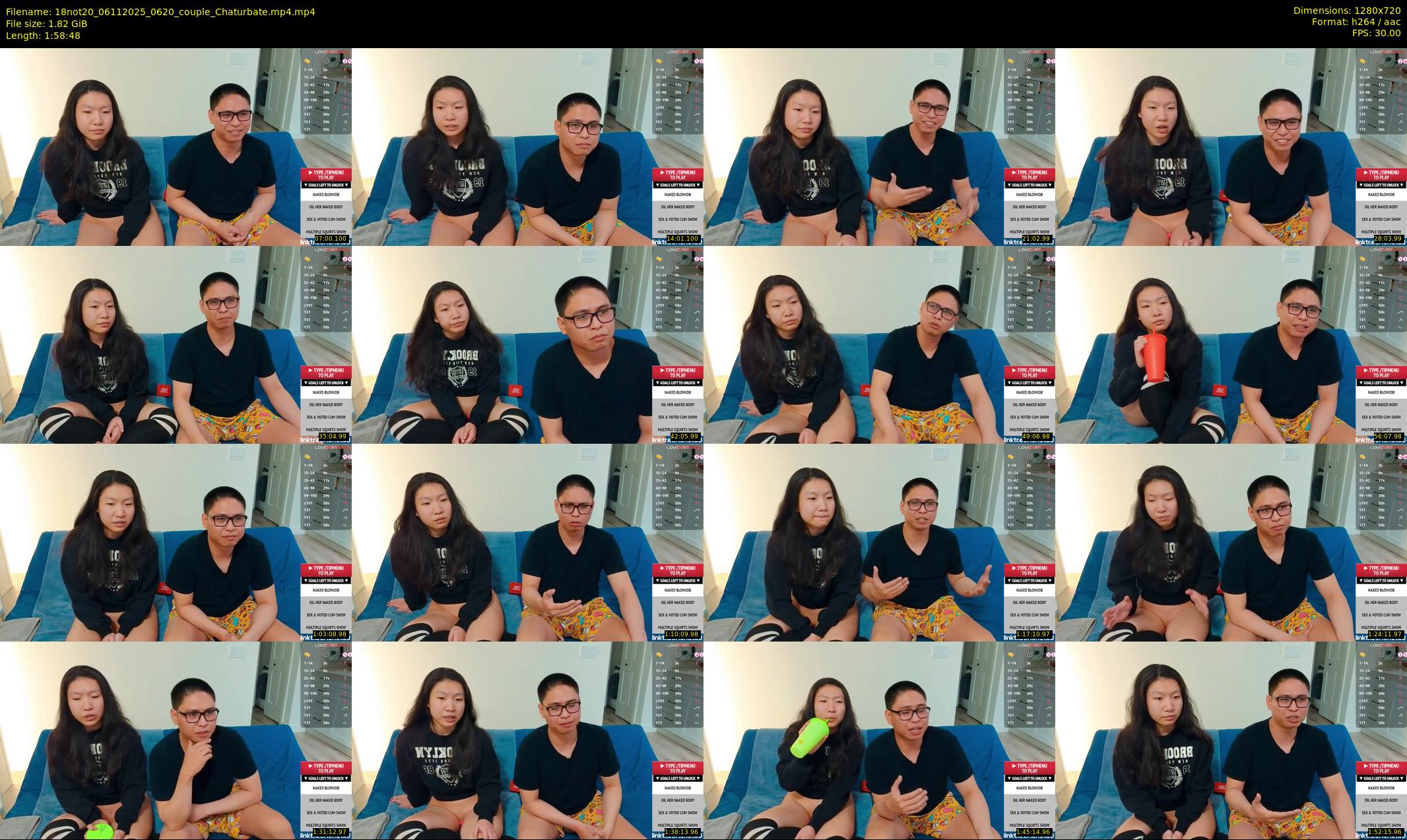 18not20 — 119 minute Chaturbate couple cam show recording, 720p, Nov 6, 2025