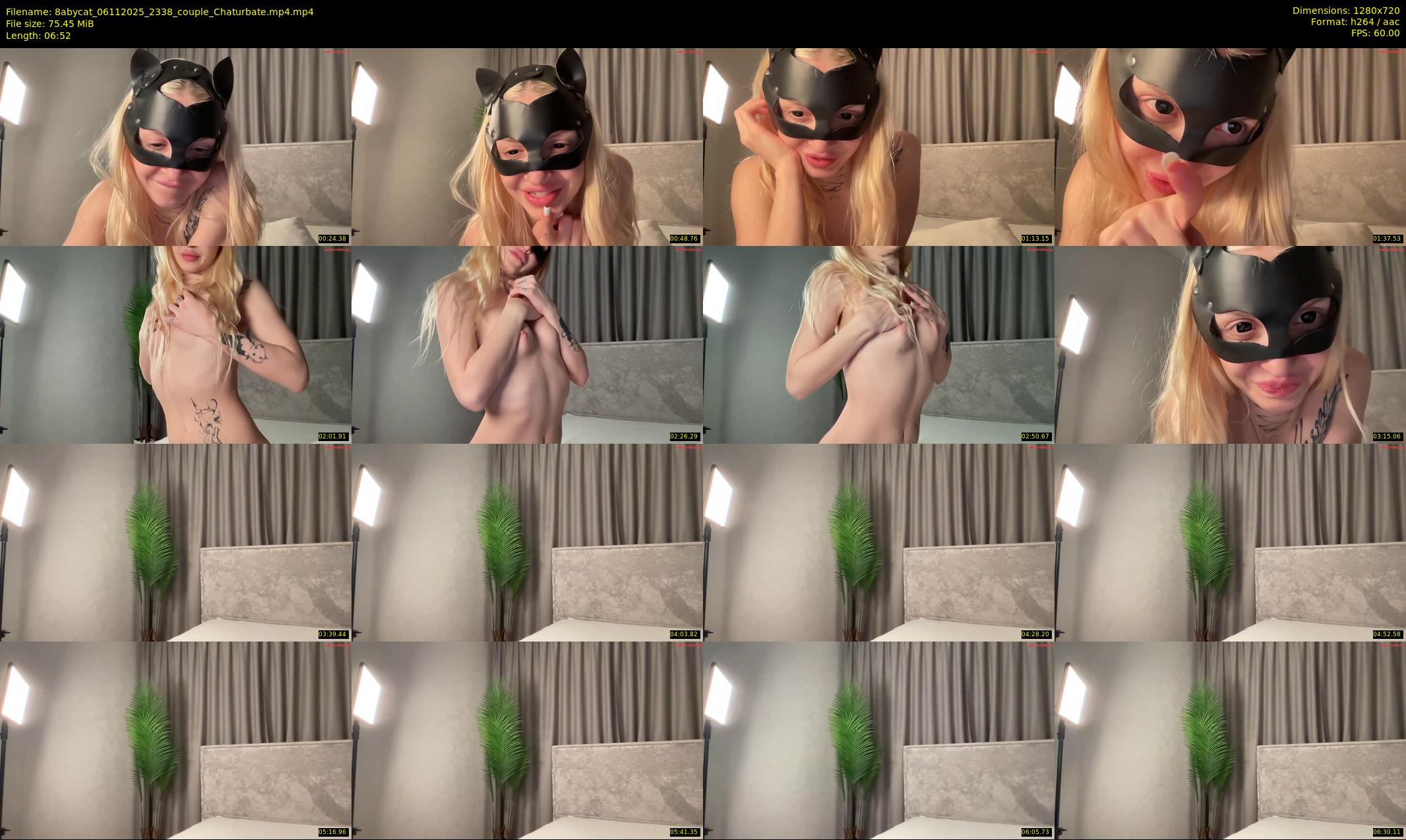 8abycat — 7 minute Chaturbate couple cam show recording, 720p, Nov 6, 2025