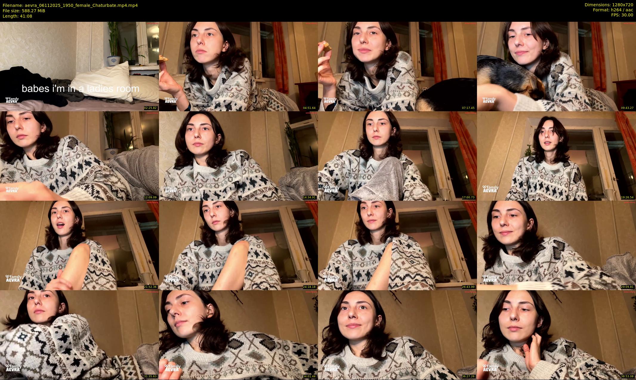 aevra — 42 minute Chaturbate female cam show recording, 720p, Nov 6, 2025