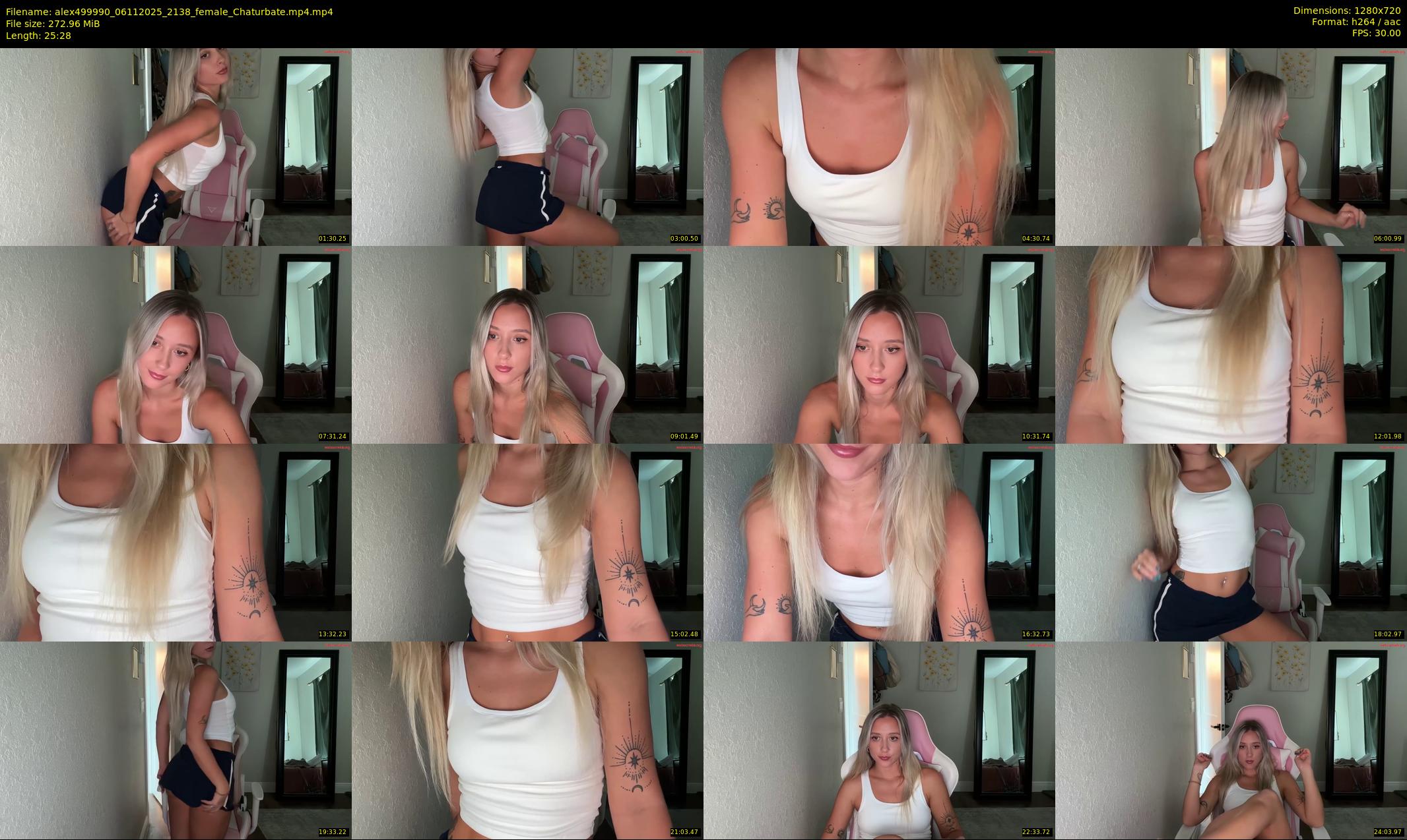 alex499990 — 26 minute Chaturbate female cam show recording, 720p, Nov 6, 2025
