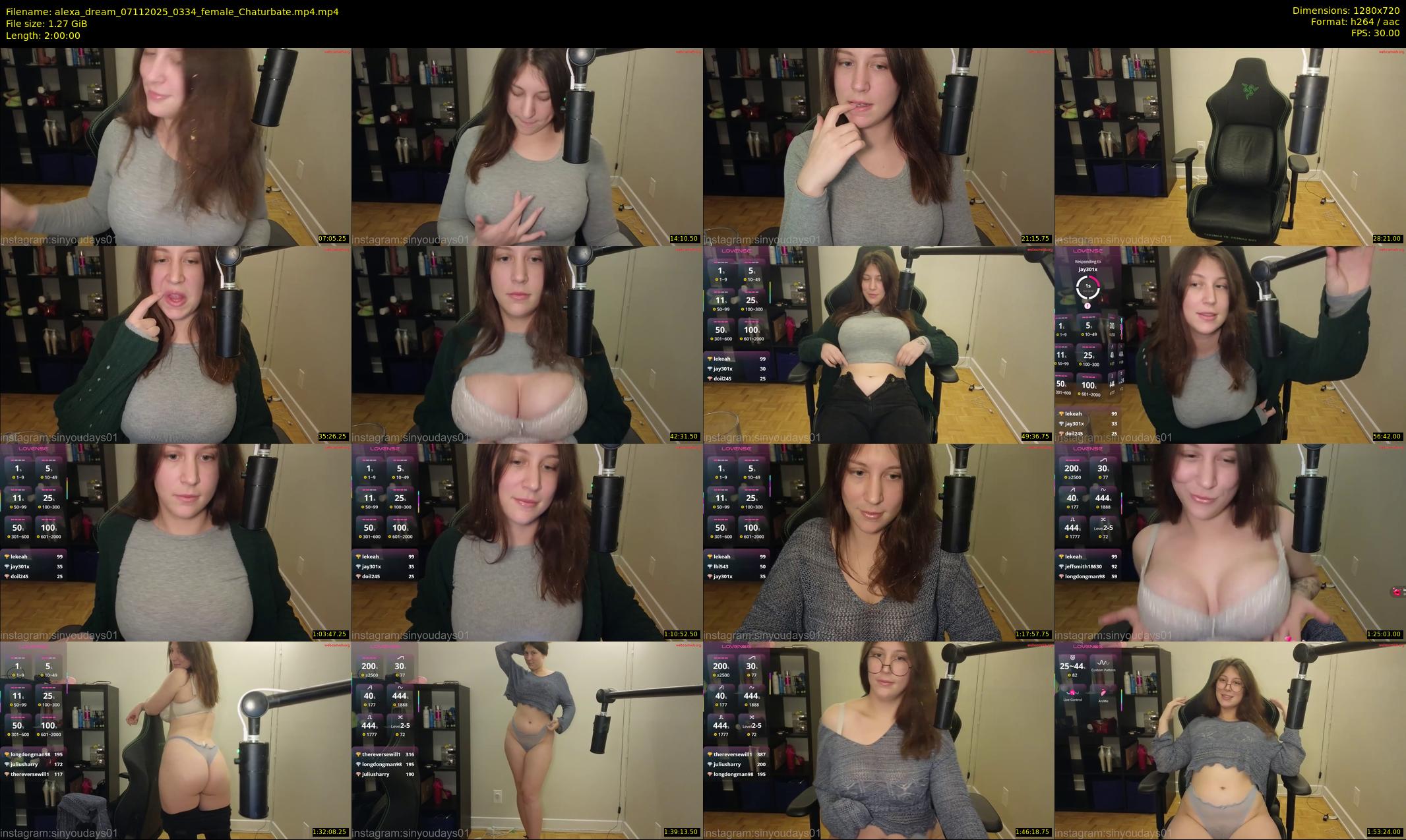 alexa_dream — 120 minute Chaturbate female cam show recording, 720p, Nov 7, 2025