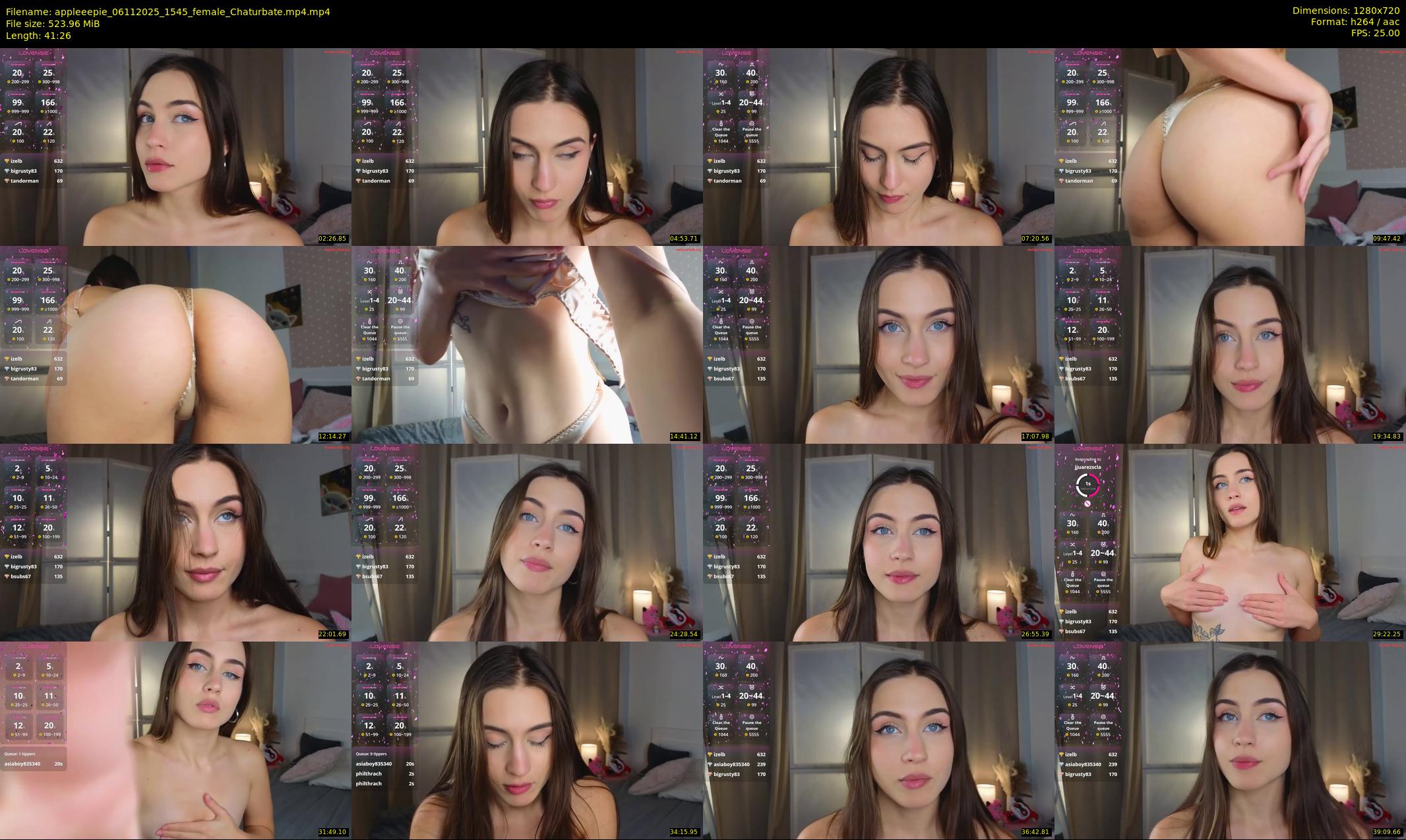 appleeepie — 42 minute Chaturbate female cam show recording, 720p, Nov 6, 2025
